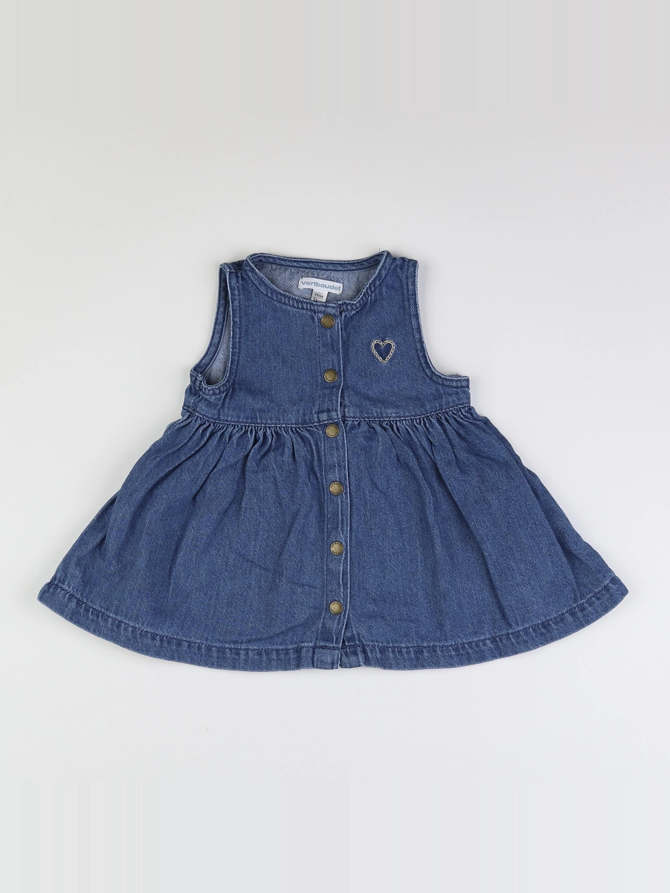 Vertbaudet - robe bleu - 9 mois