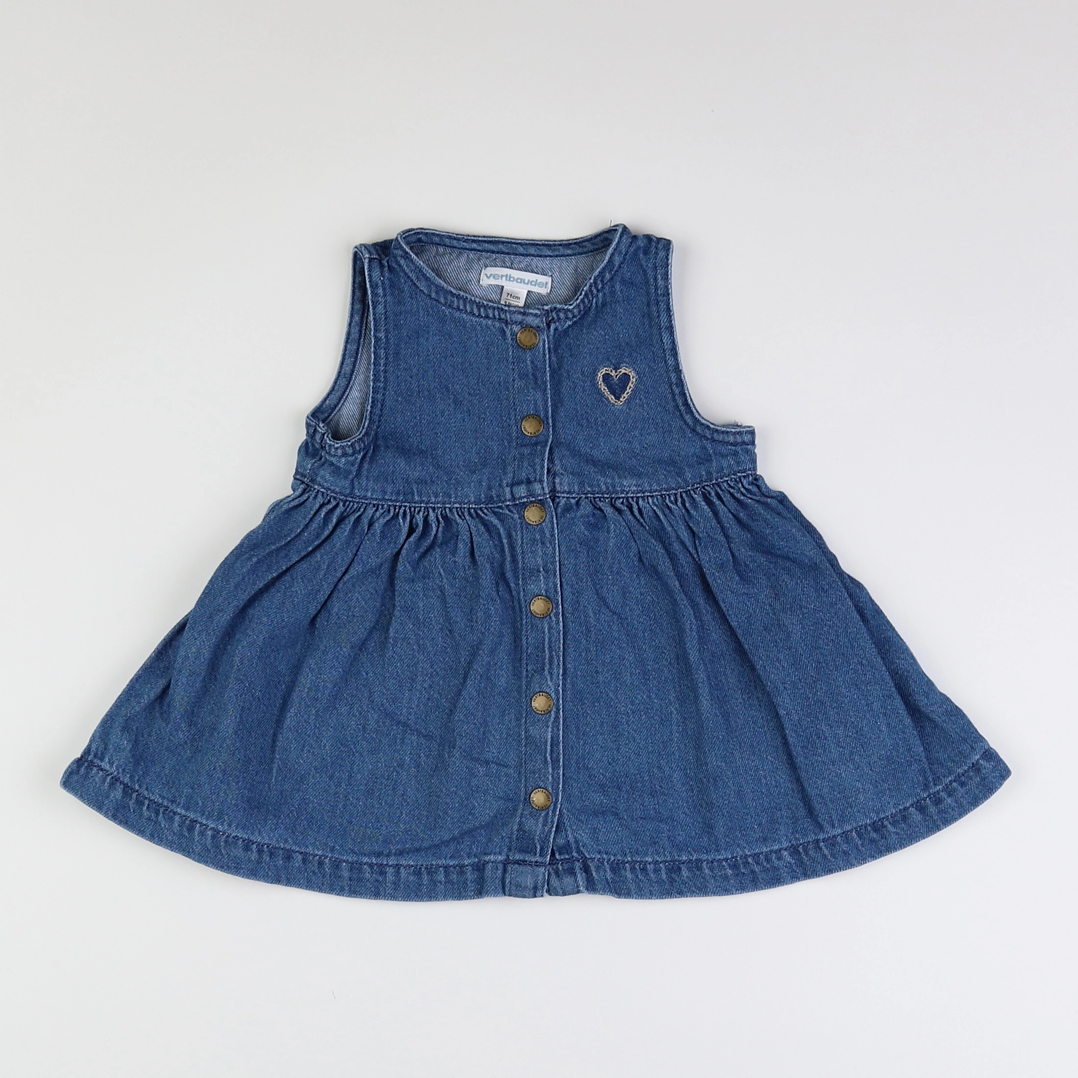Vertbaudet - robe bleu - 9 mois