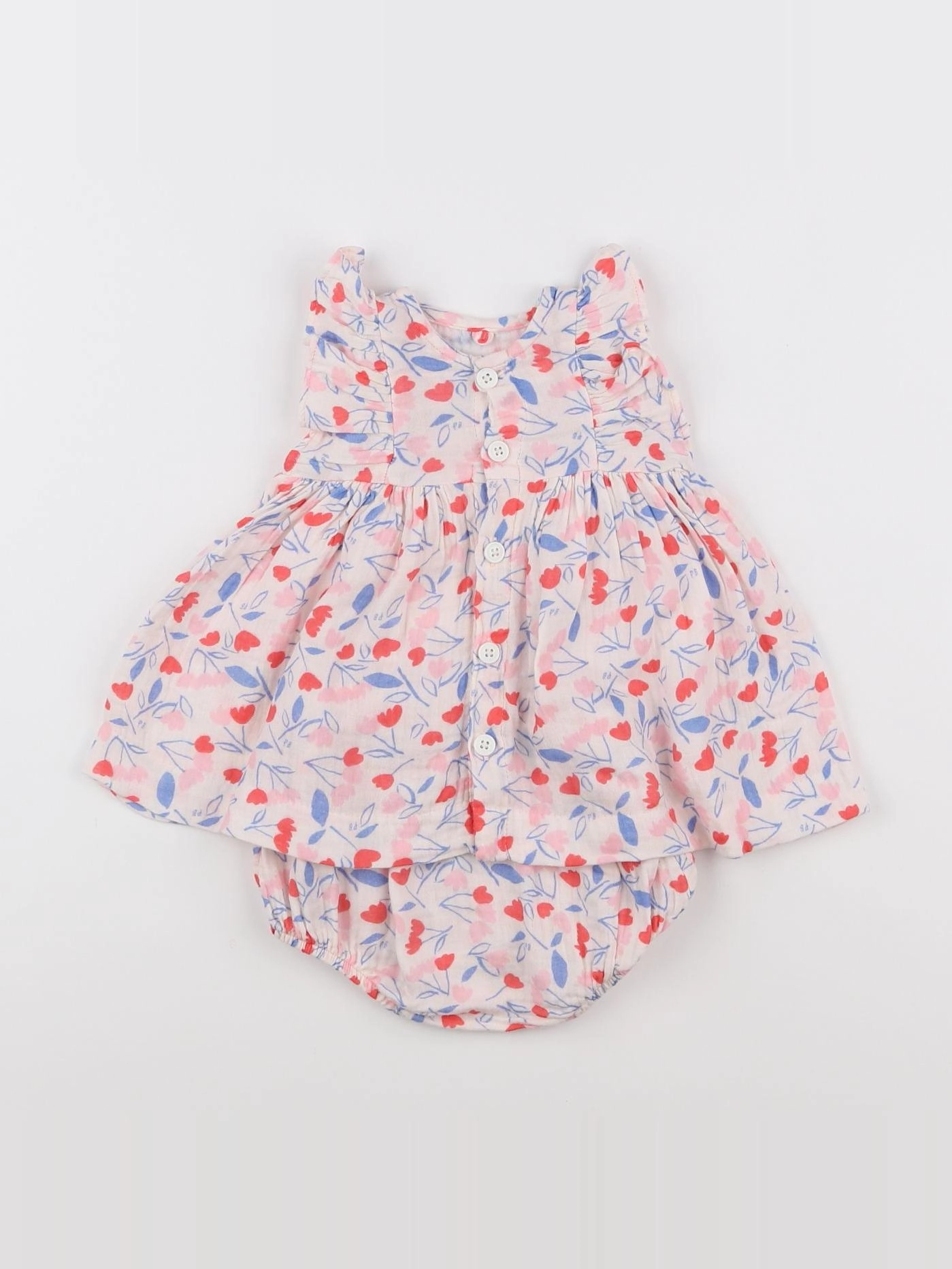 Petit Bateau - robe multicolore - 3 mois