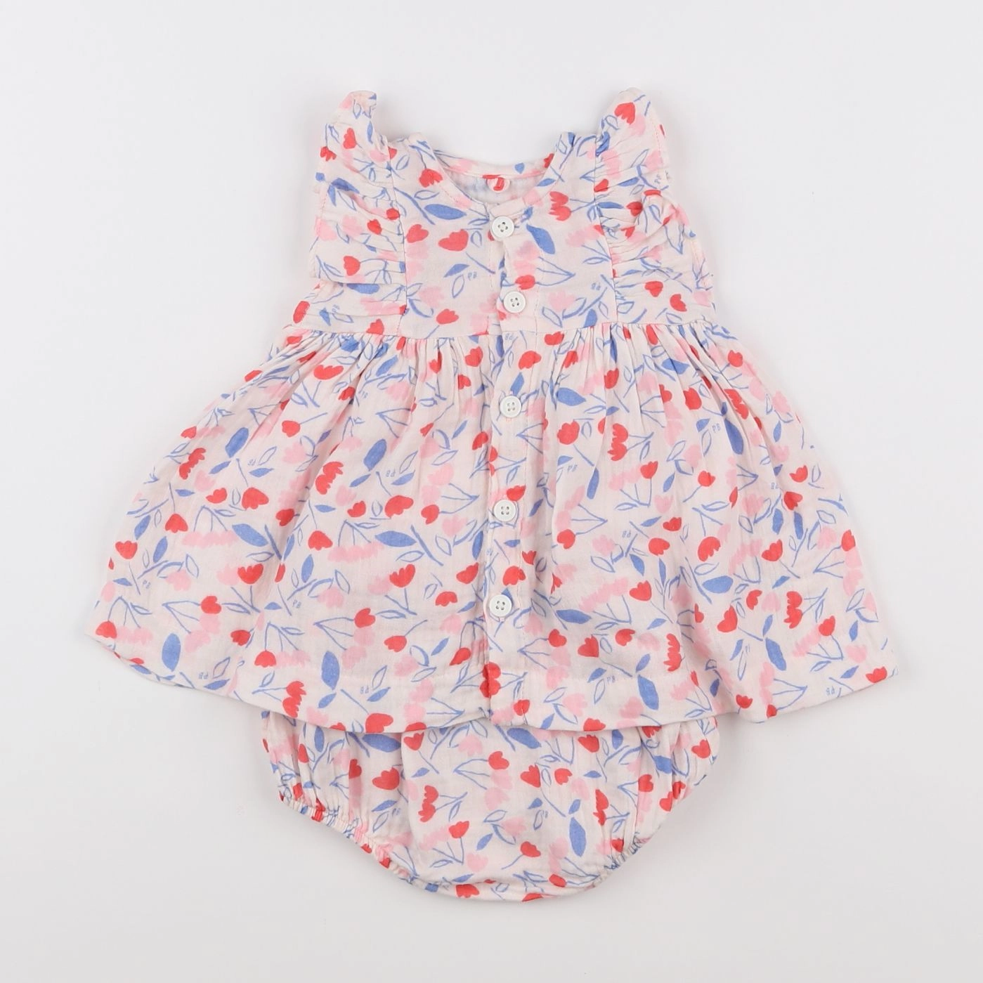 Petit Bateau - robe multicolore - 3 mois