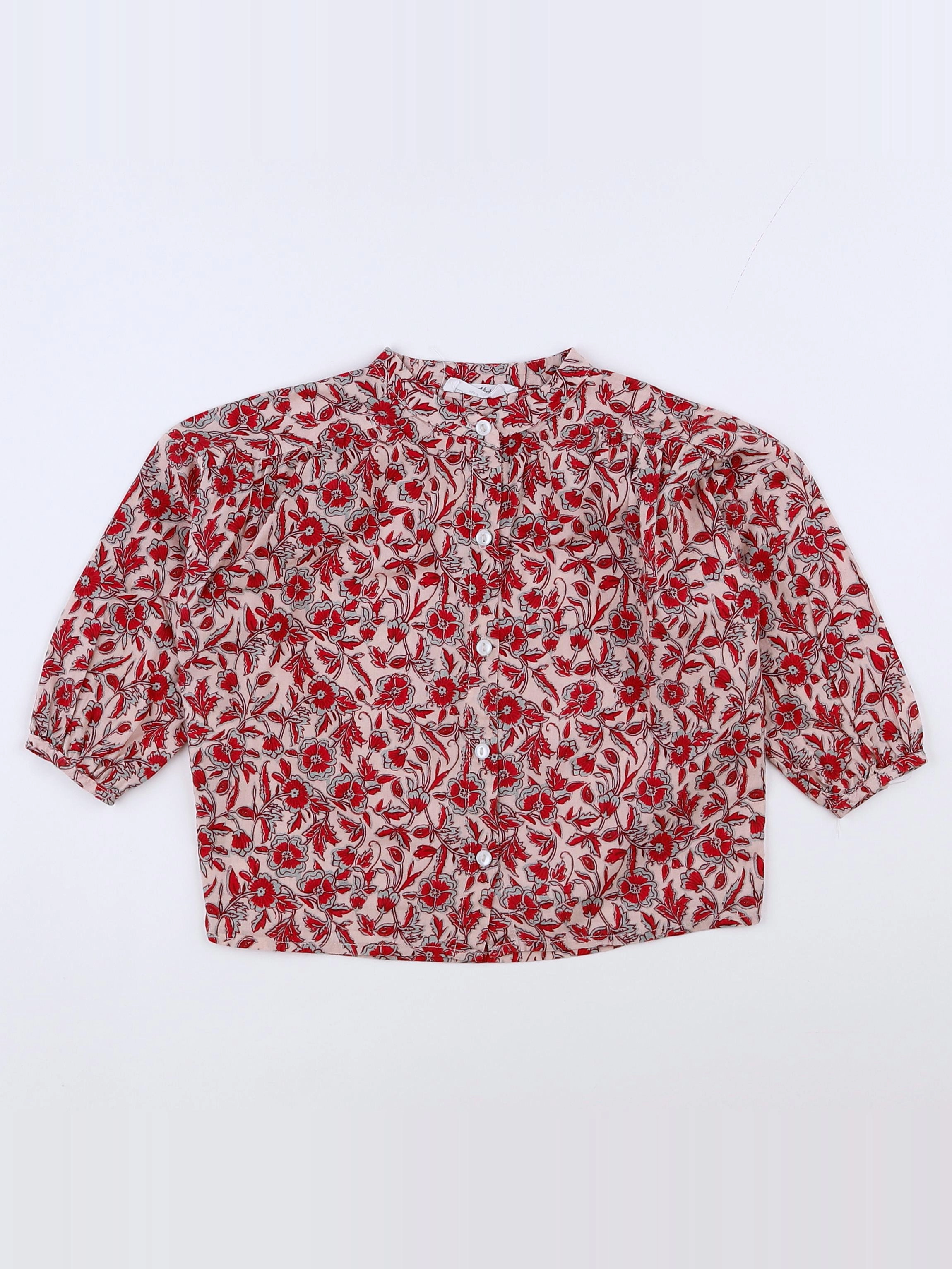 Eden & Victor - blouse rose, rouge - 12 mois