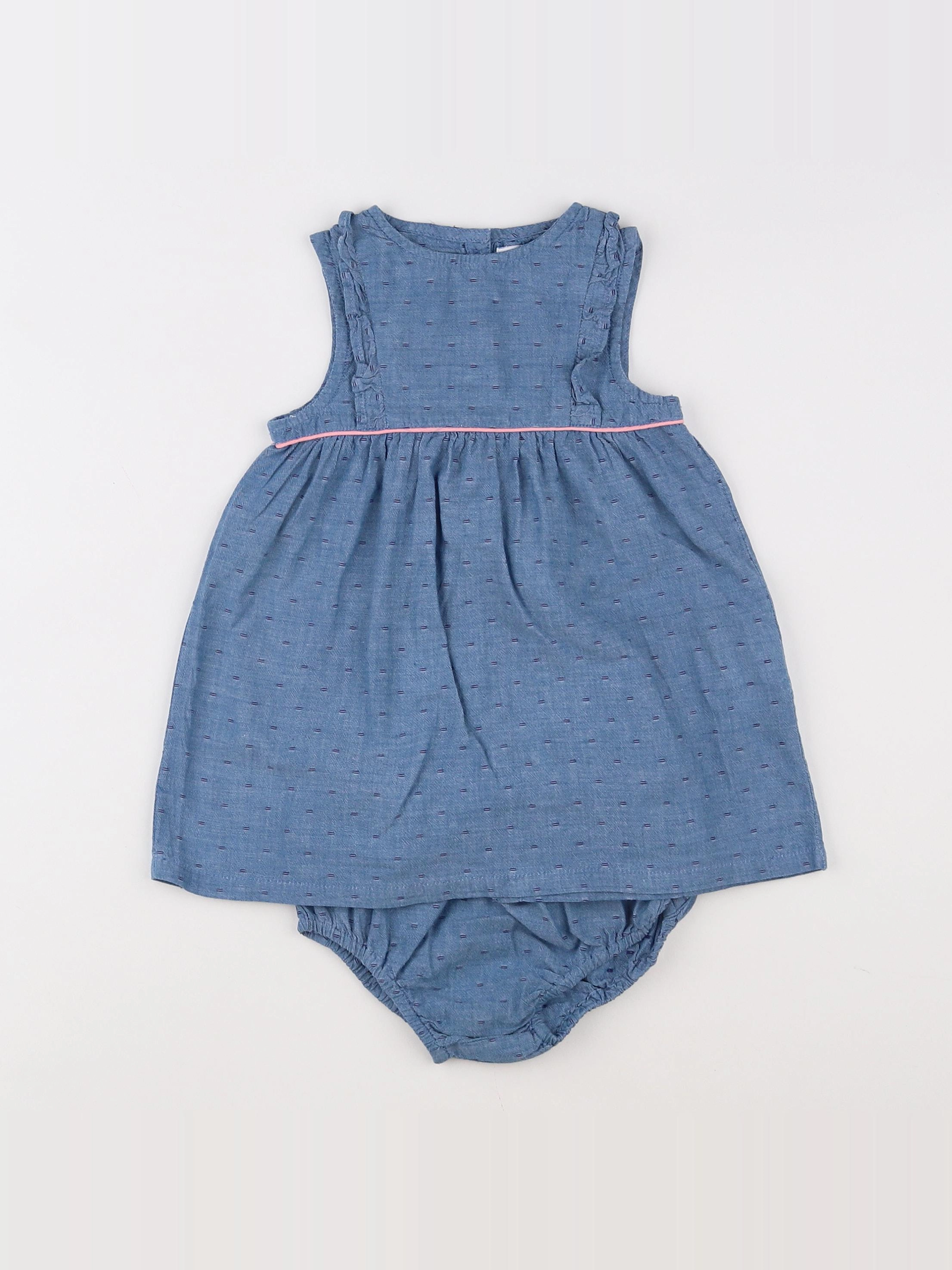 Cadet Rousselle - robe bleu - 12 mois