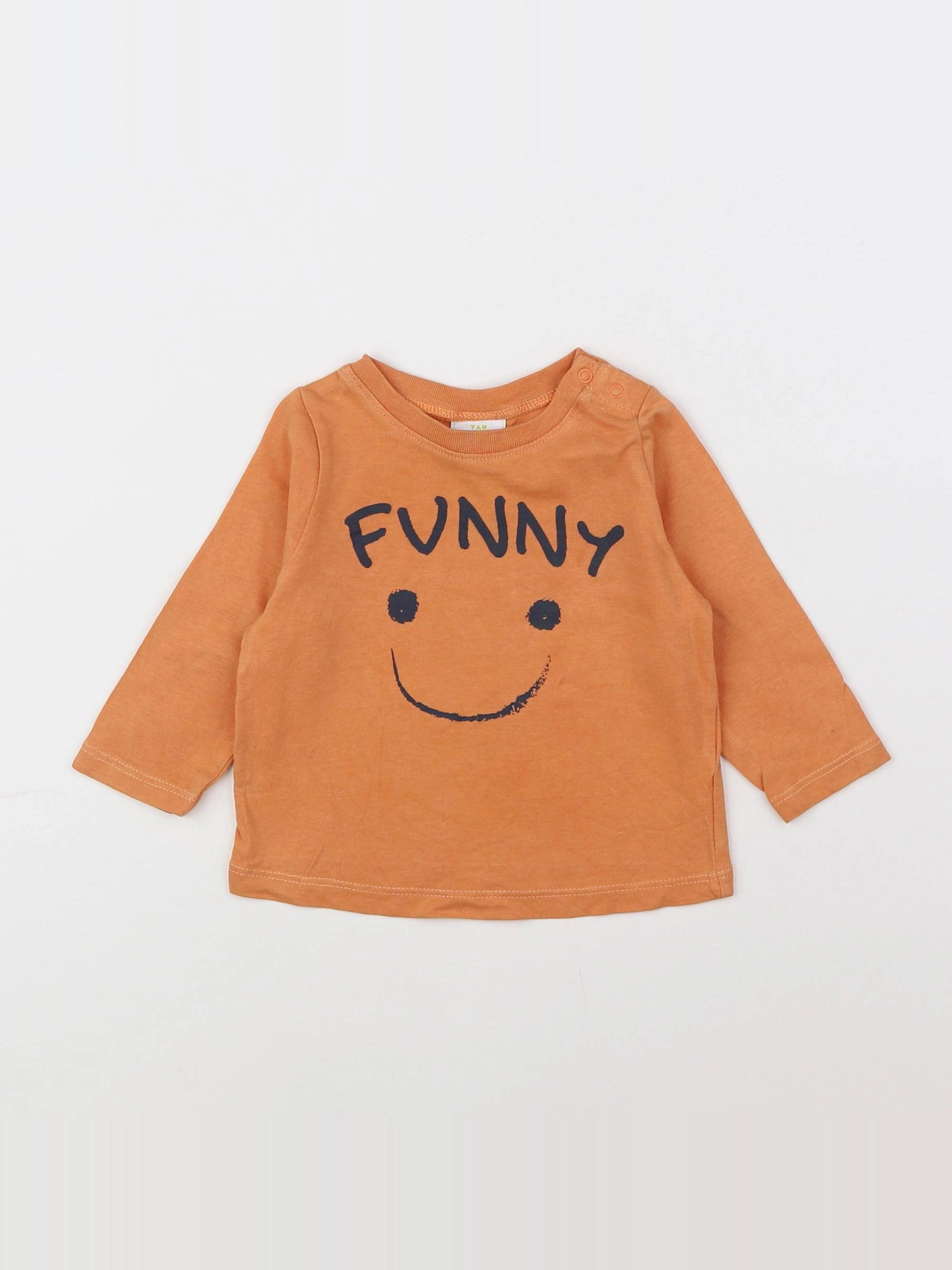 Tape à l'oeil - tee-shirt orange - 6 mois