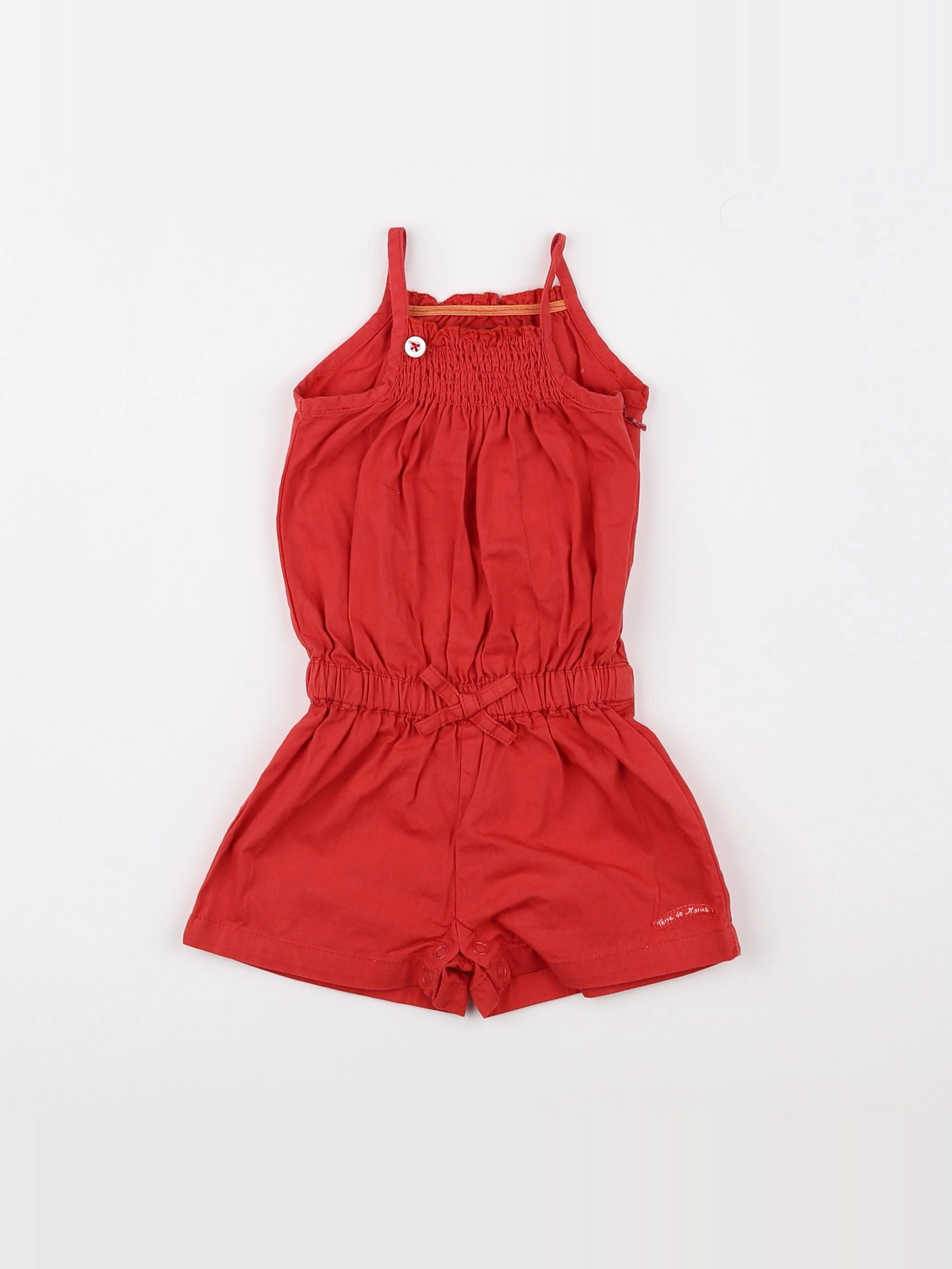 Terre de marins - combinaison rouge - 6 mois