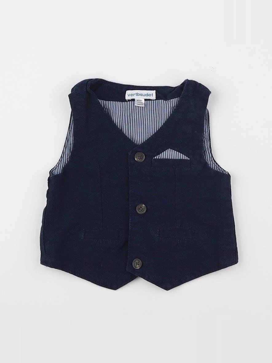 Vertbaudet - veste bleu - 6 mois