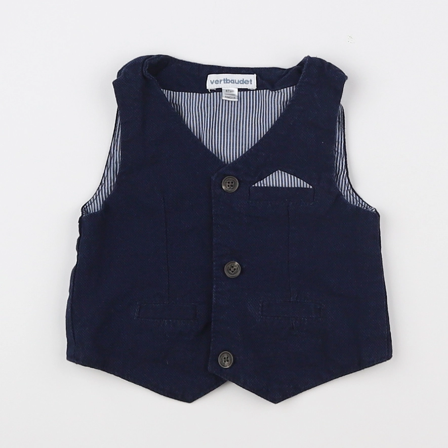 Vertbaudet - veste bleu - 6 mois