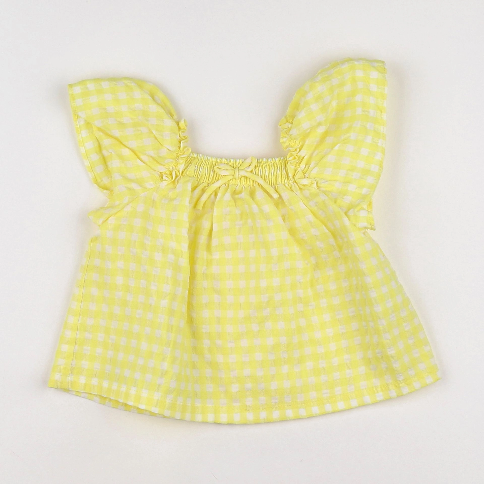 Zara - blouse jaune - 12/18 mois