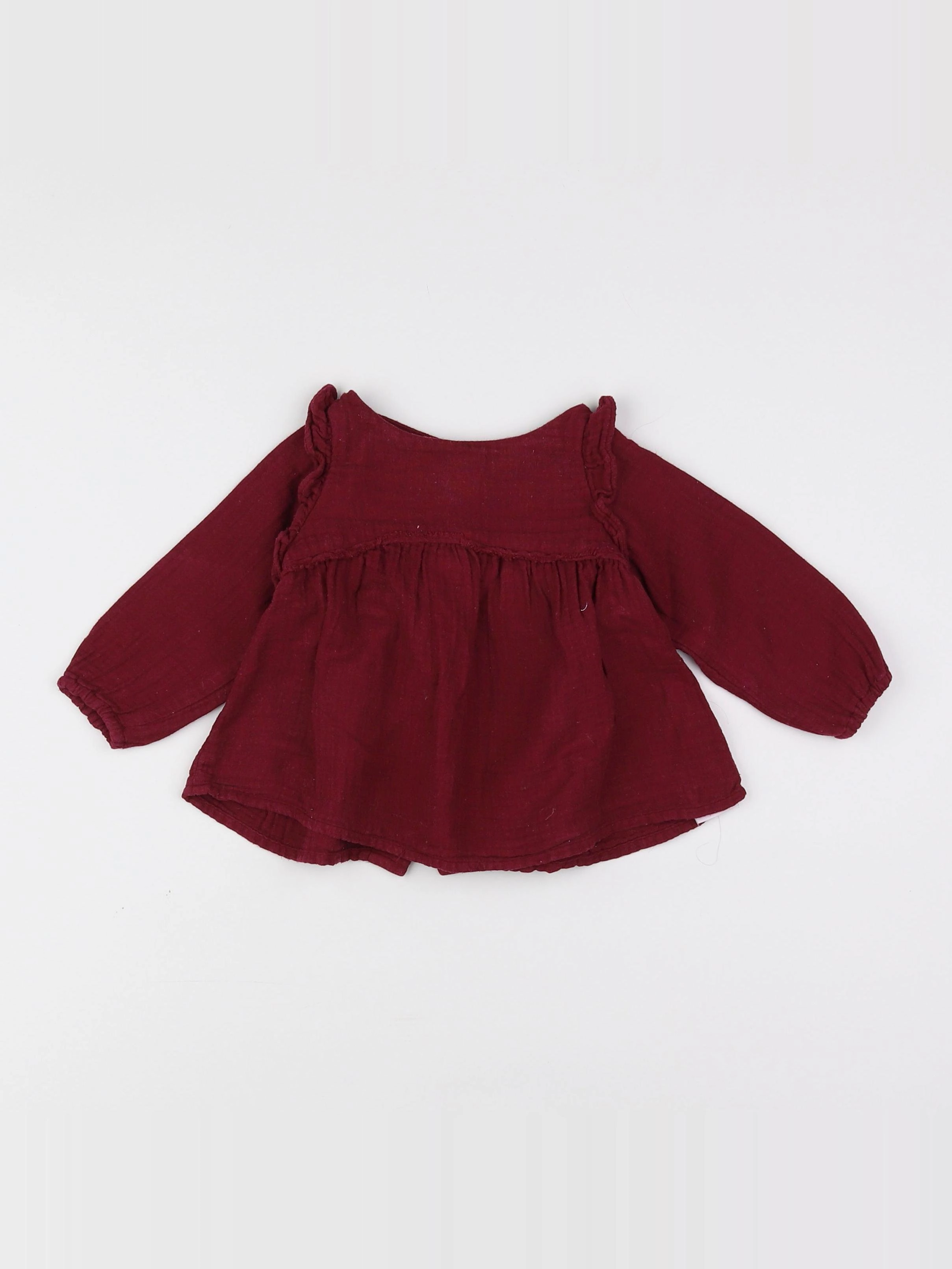 Bonton - blouse rouge - 12 mois