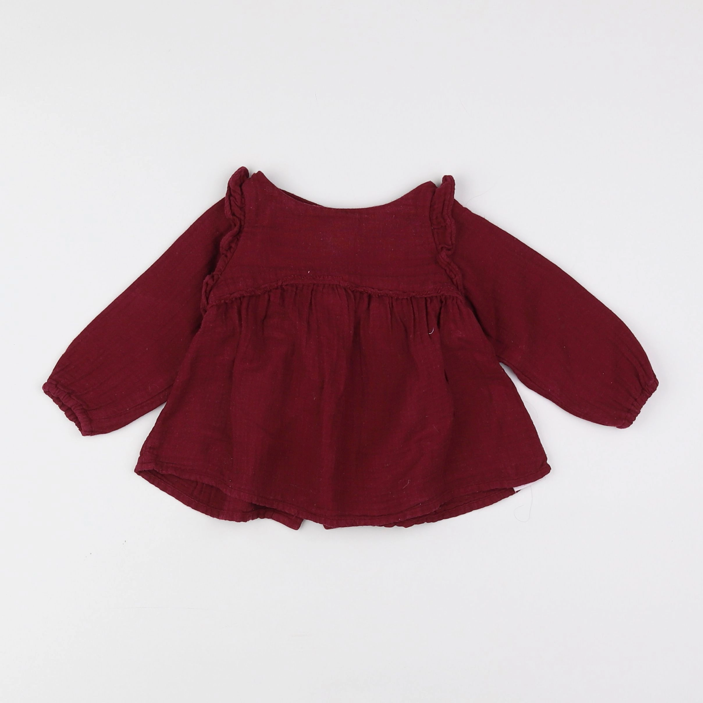 Bonton - blouse rouge - 12 mois