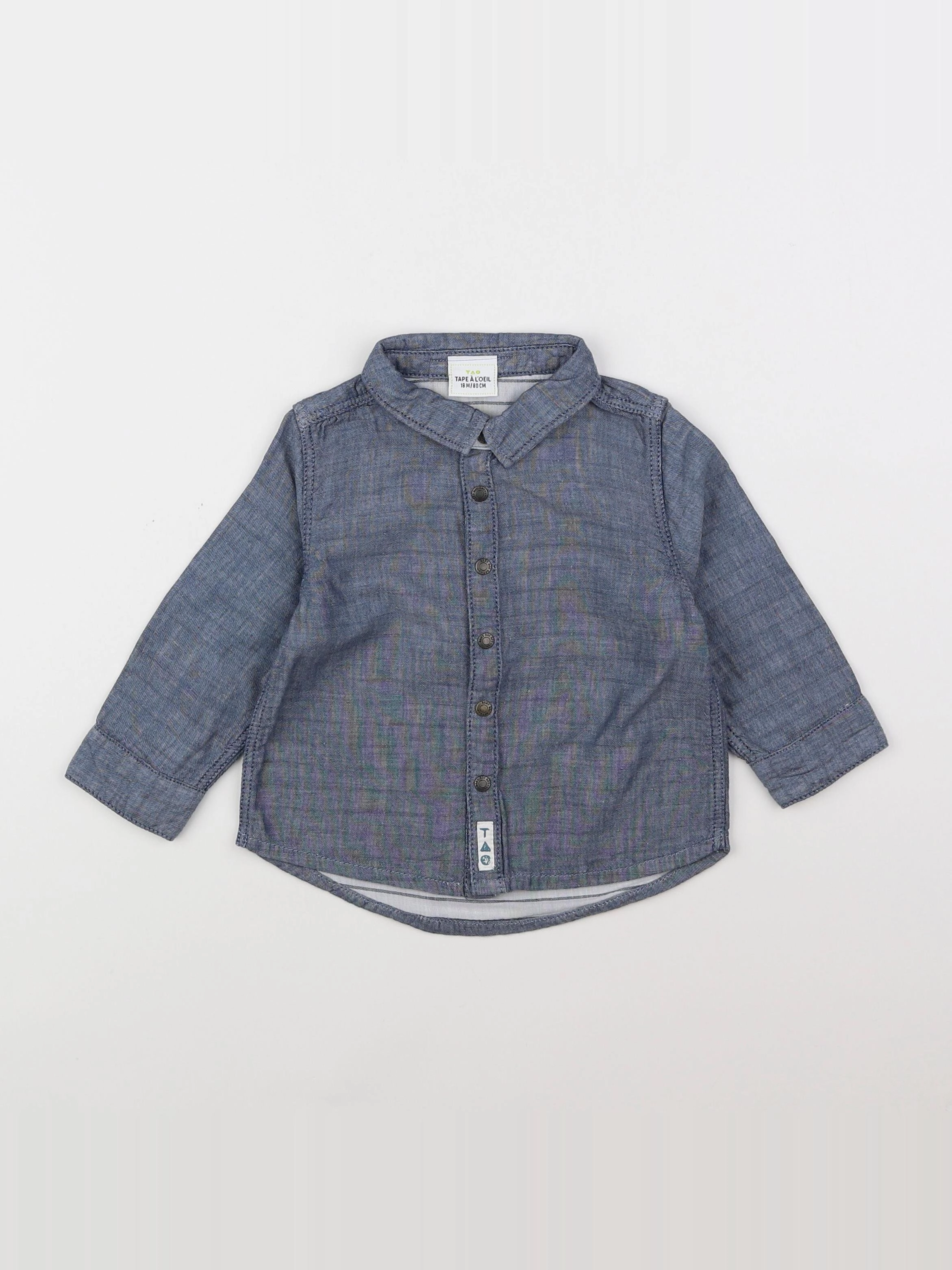 Tape à l'oeil - chemise bleu - 18 mois