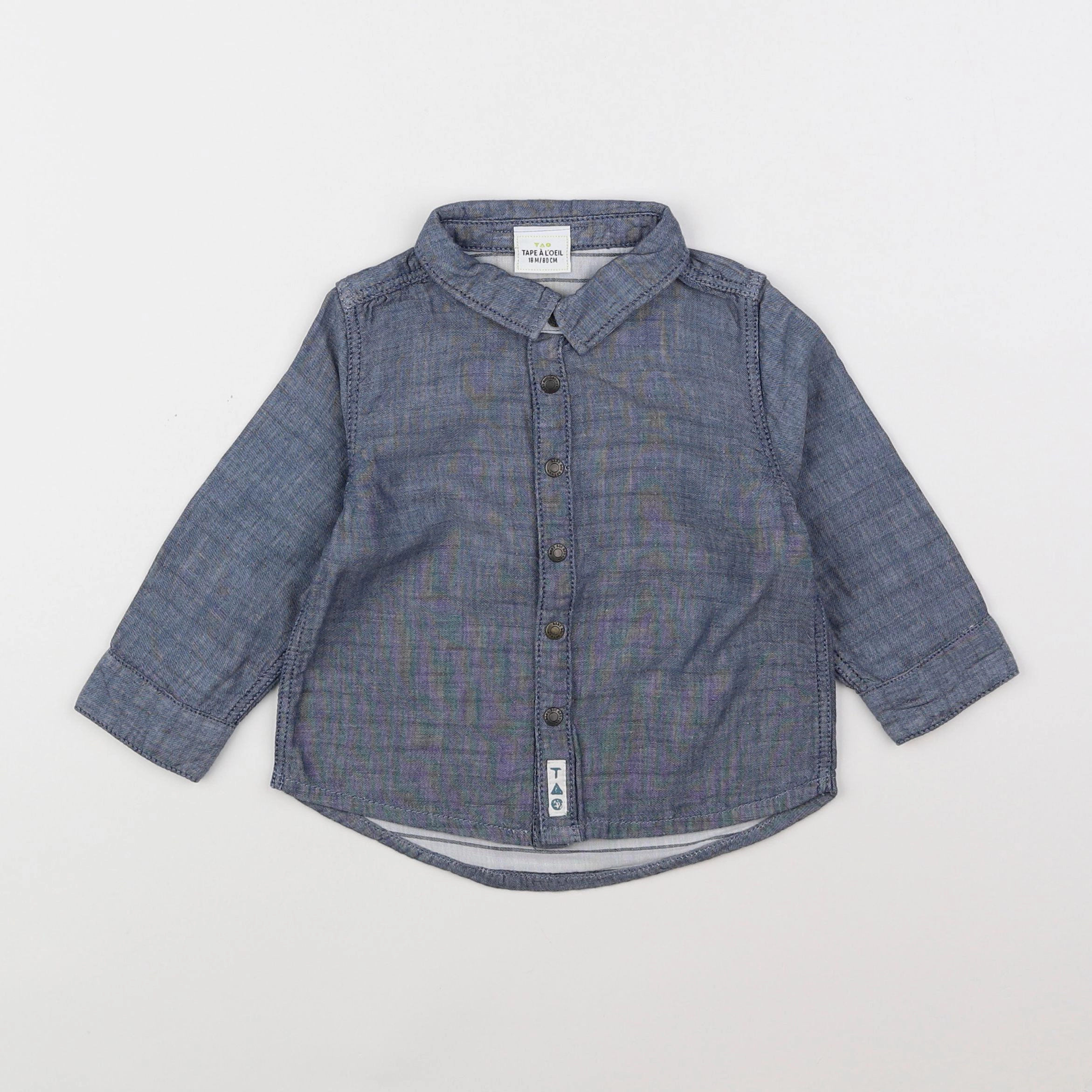 Tape à l'oeil - chemise bleu - 18 mois