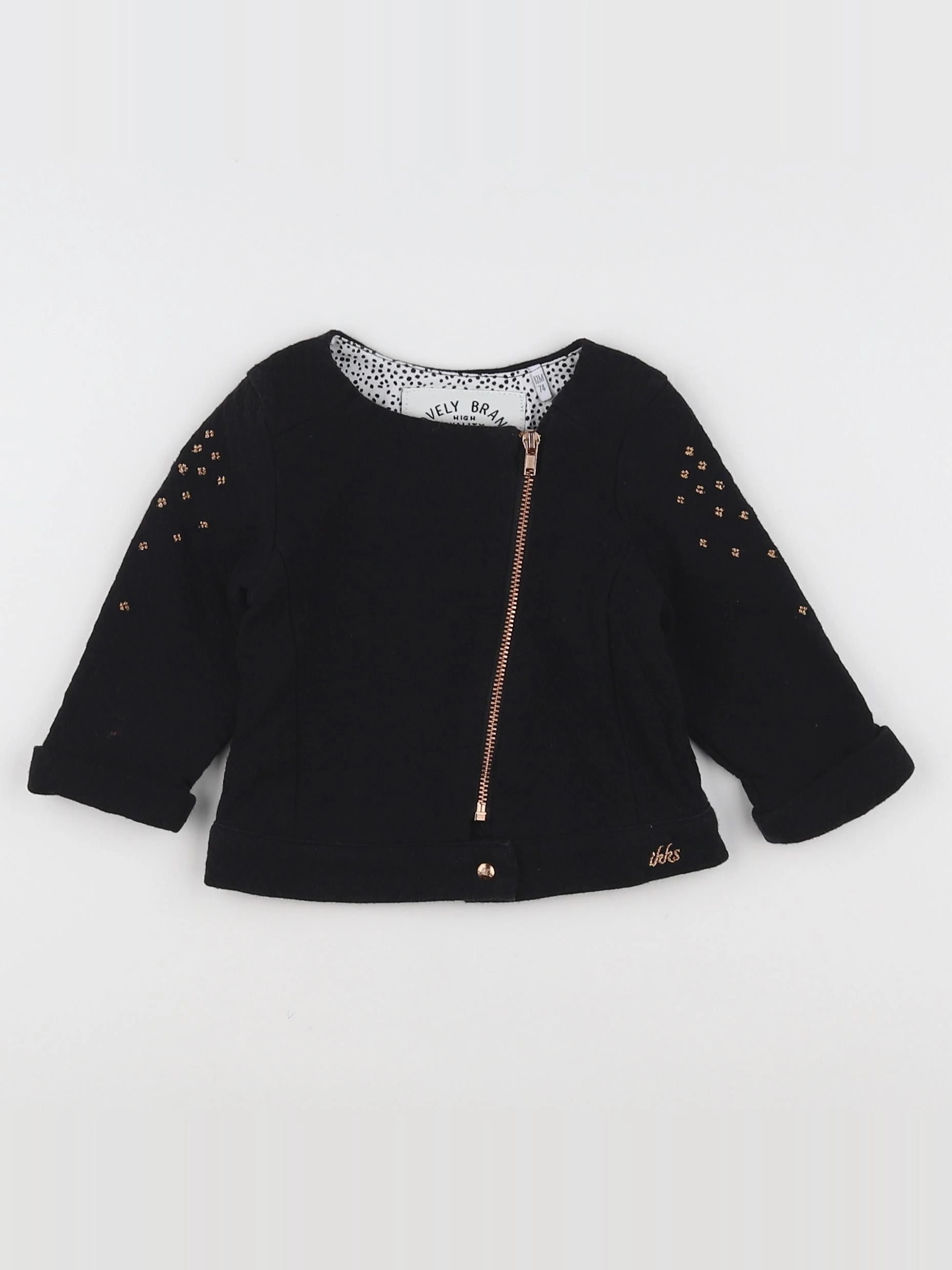 IKKS - veste noir - 12 mois