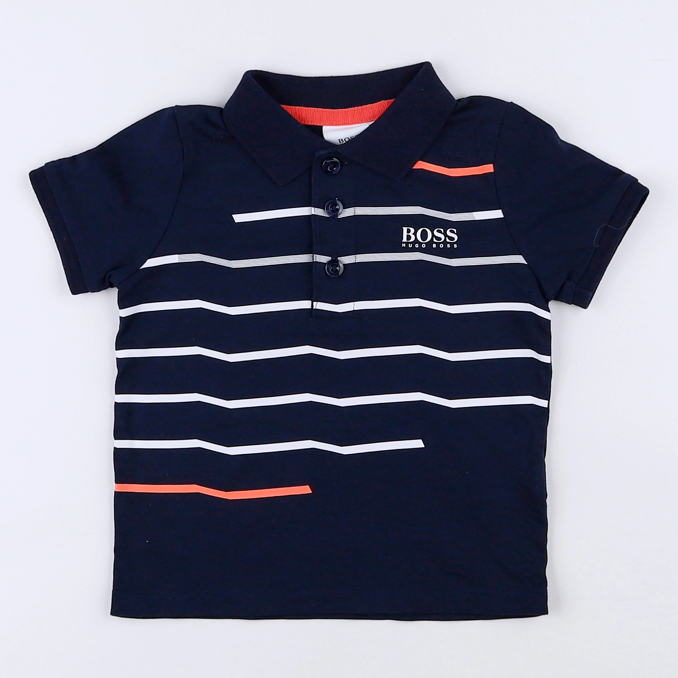 Hugo Boss - polo bleu - 12 mois