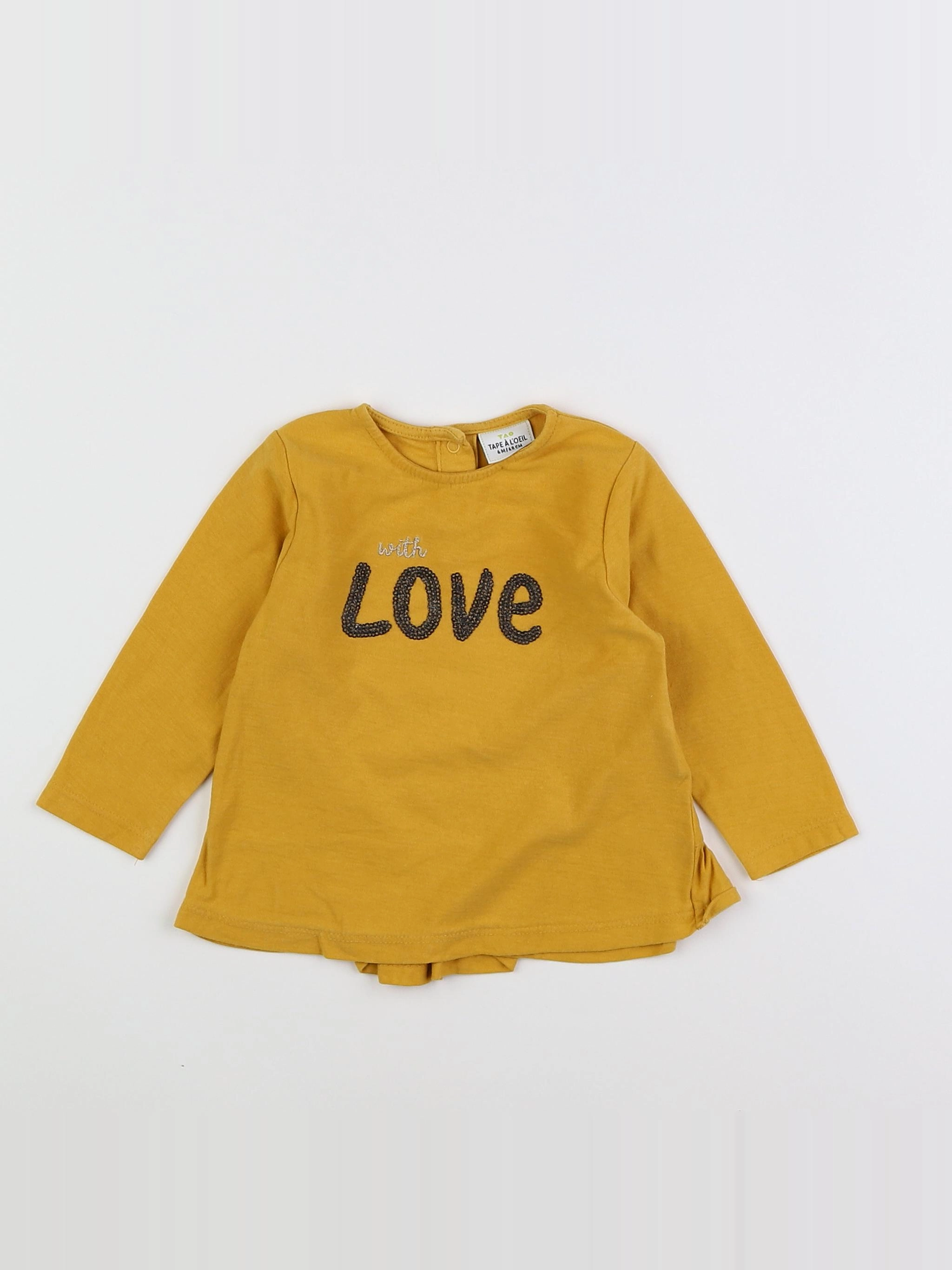 Tape à l'oeil - tee-shirt jaune - 6 mois
