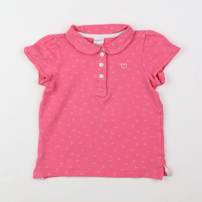 H&M - polo rose - 12/18 mois