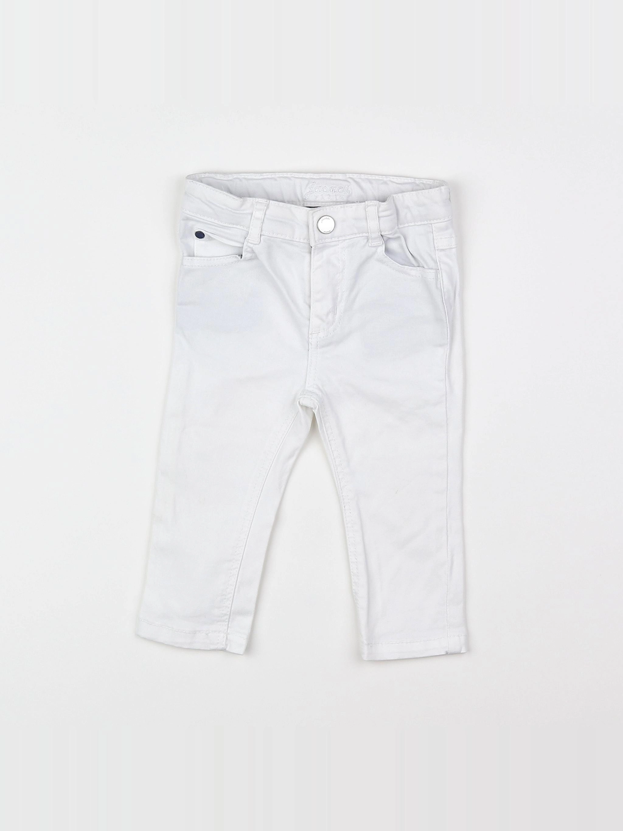 Jacadi - jean blanc - 12 mois