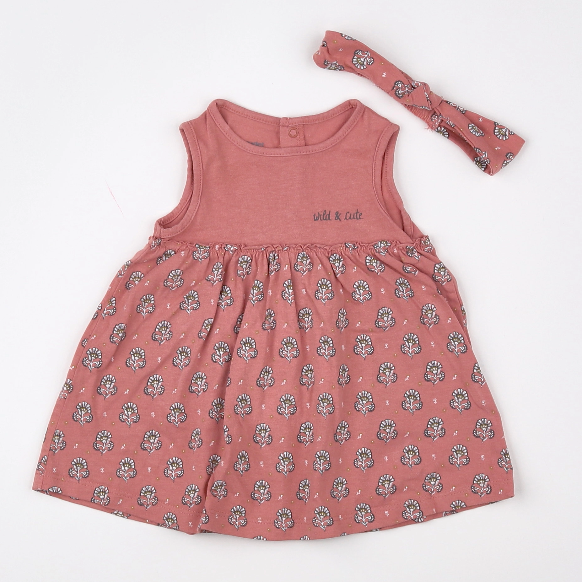 Vertbaudet - robe rose - 3 mois