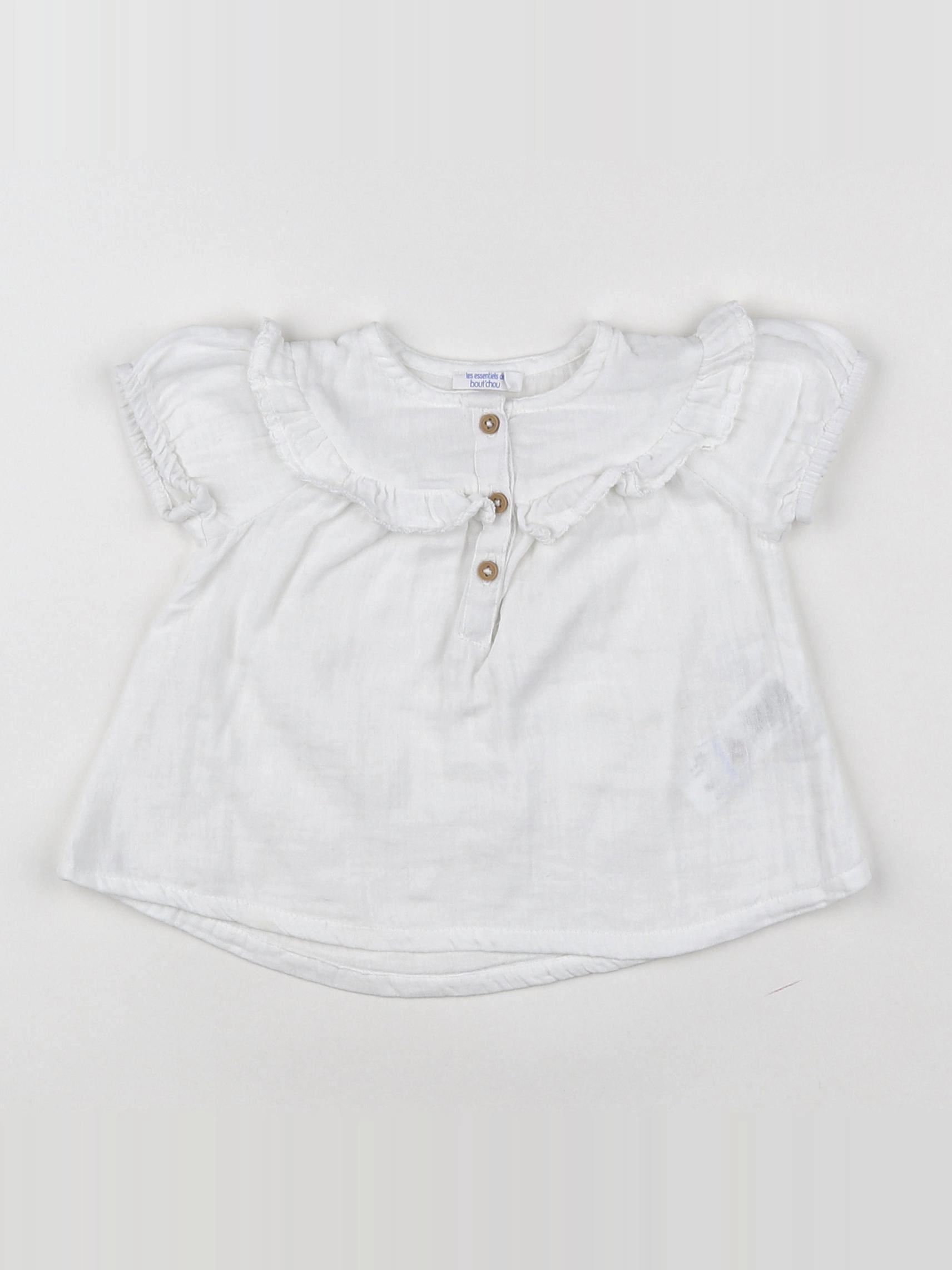 Boutchou - blouse blanc - 6 mois