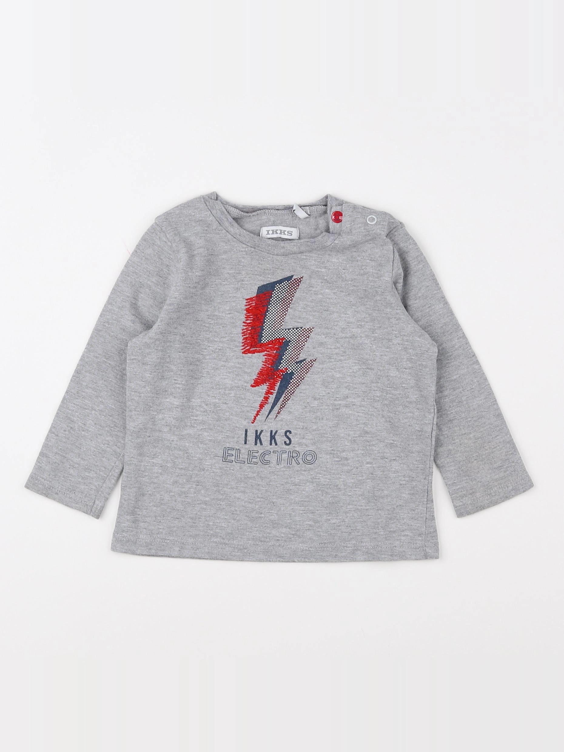 IKKS - tee-shirt gris - 12 mois