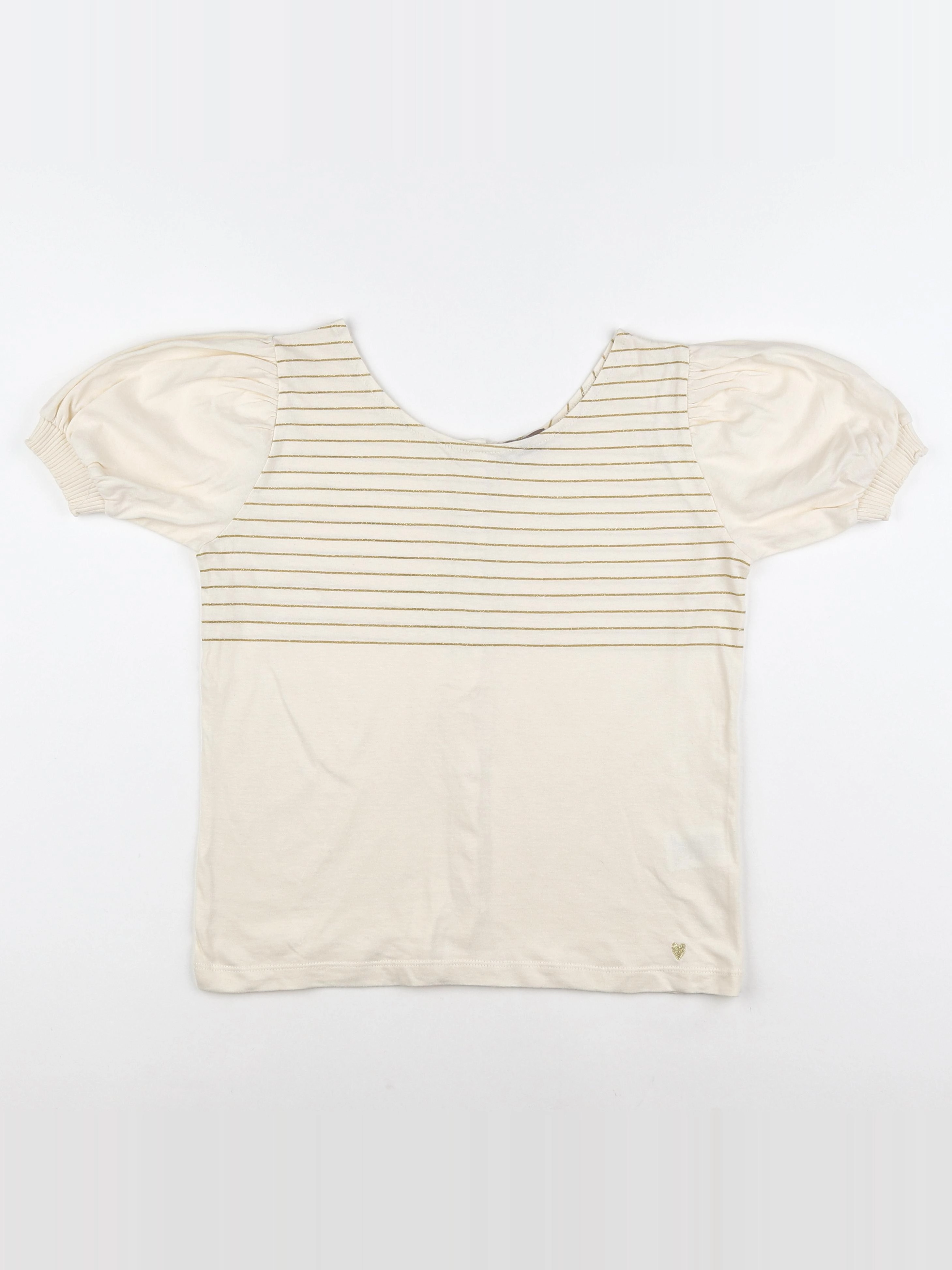 Emile et Ida - tee-shirt blanc, or - 12 ans