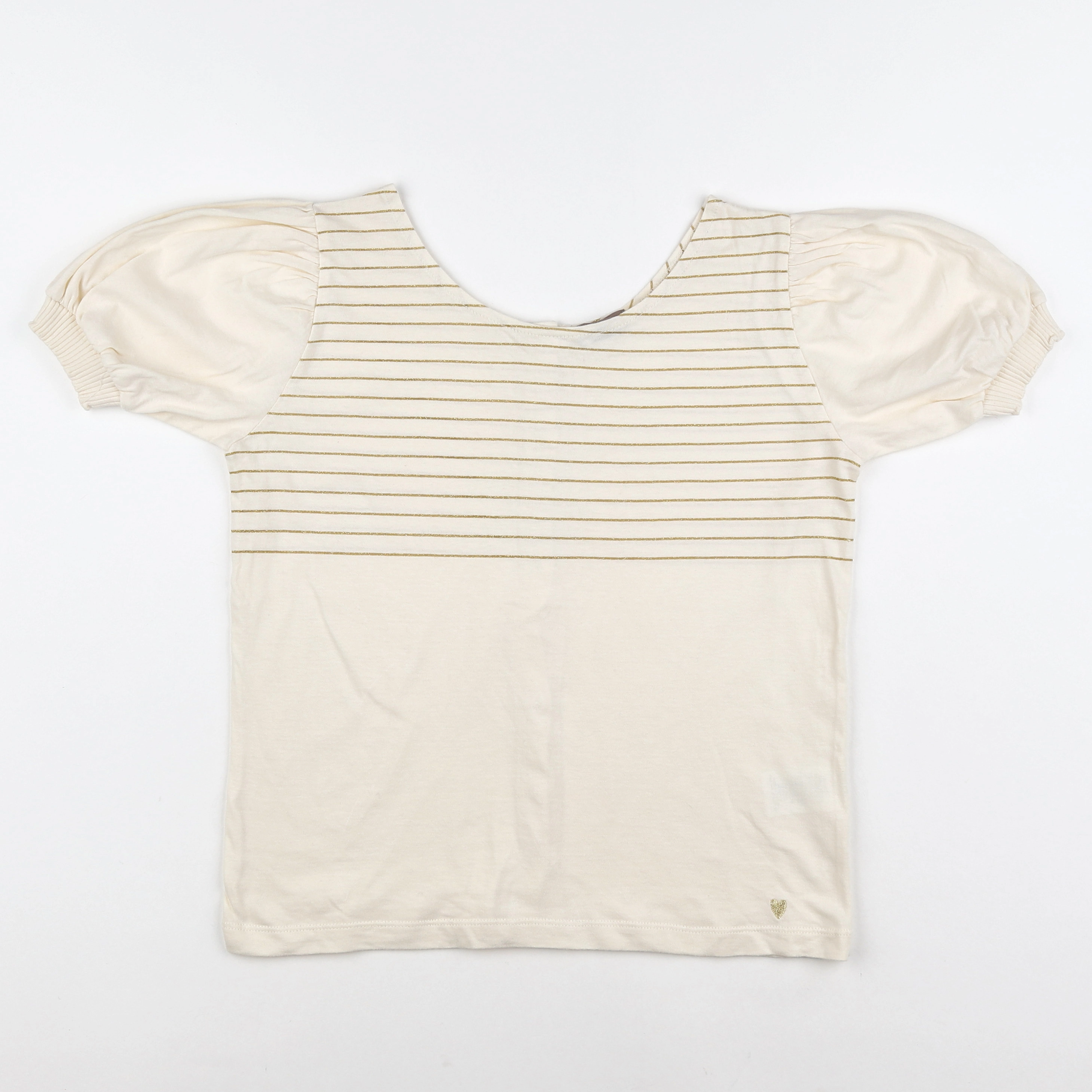 Emile et Ida - tee-shirt blanc, or - 12 ans