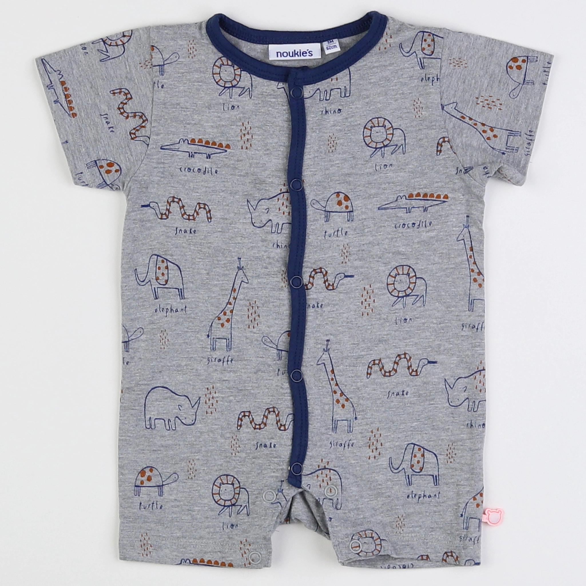 Noukie's - pyjama coton gris - 3 mois