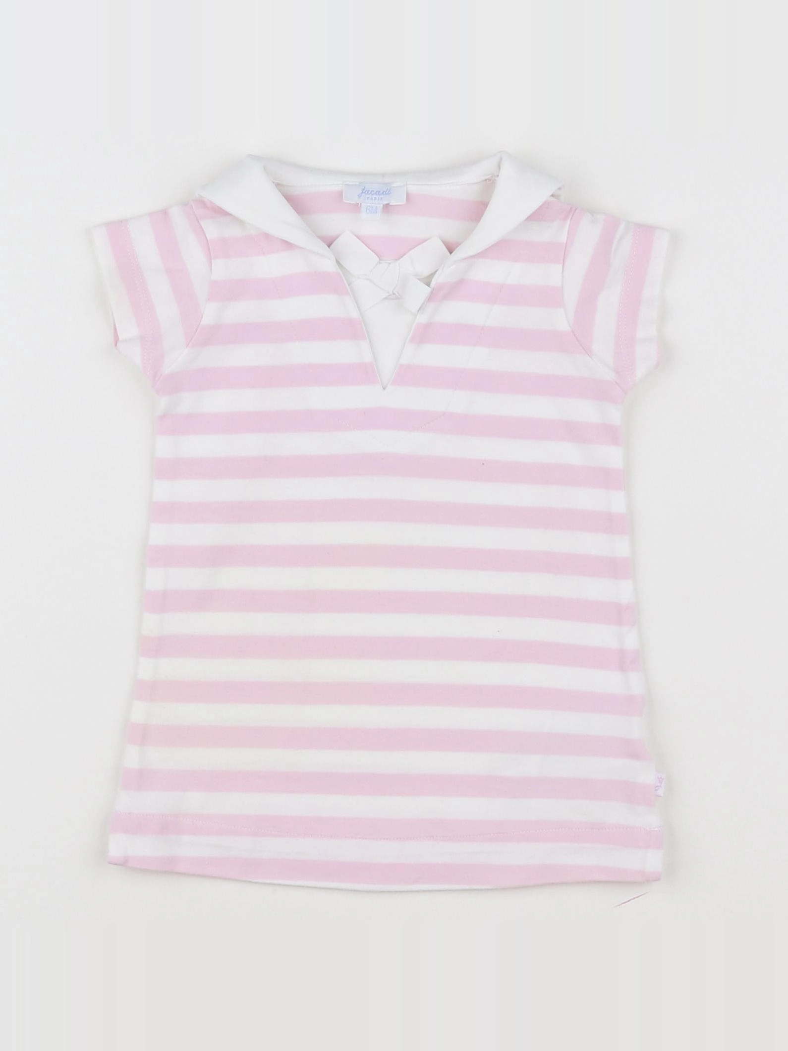 Jacadi - robe blanc, rose - 6 mois