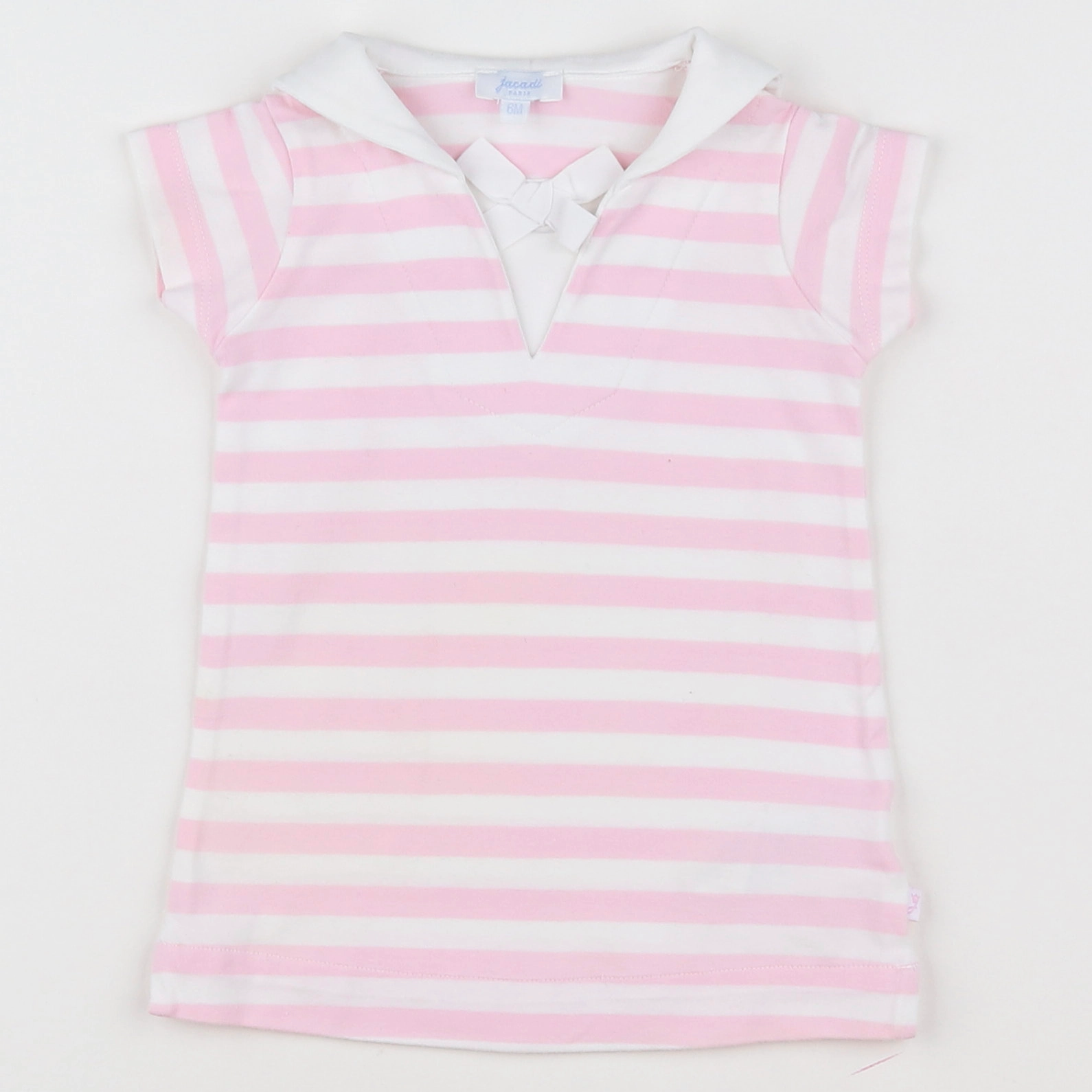Jacadi - robe blanc, rose - 6 mois