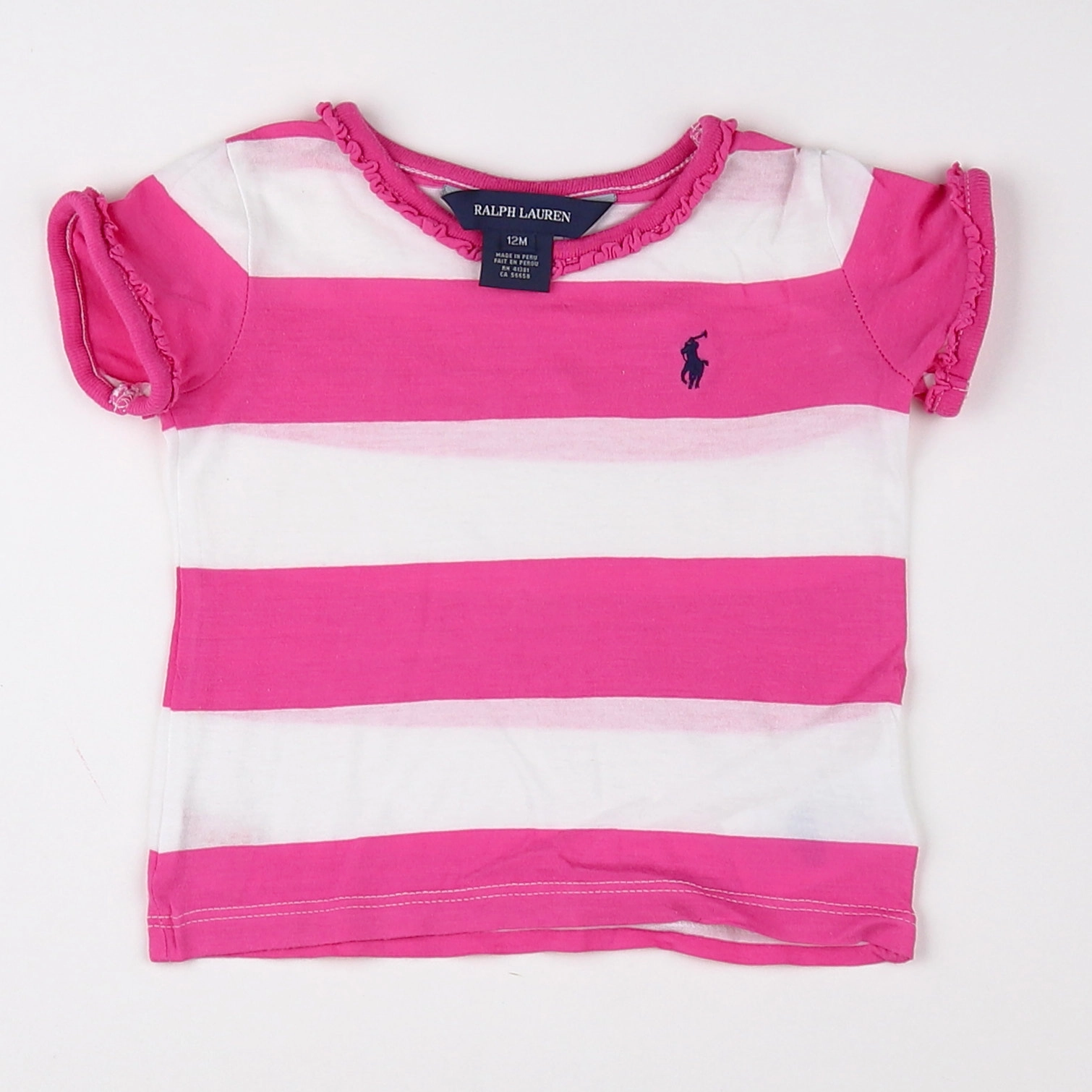 Ralph Lauren - tee-shirt rose - 12 mois