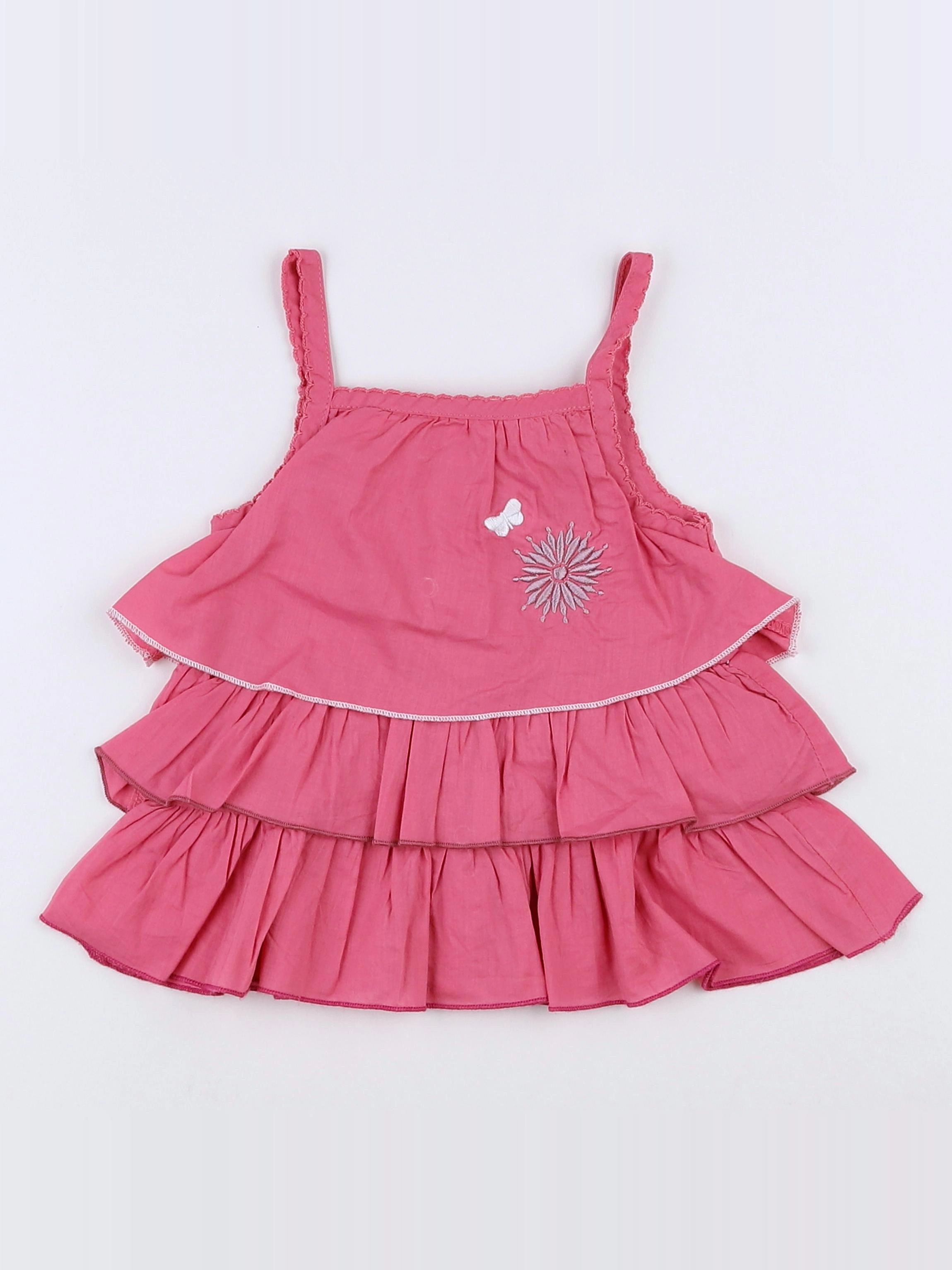 Vertbaudet - blouse rose - 6 mois