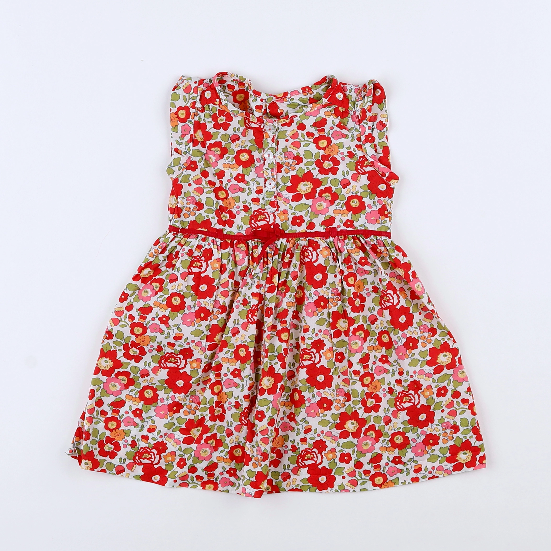 Jacadi - robe rouge, rose - 12 mois