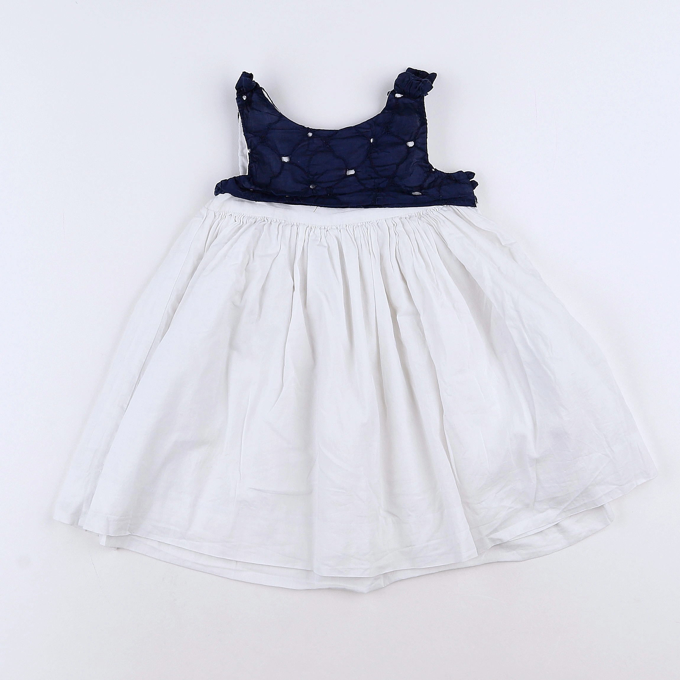 Jacadi - robe blanc, bleu - 18 mois