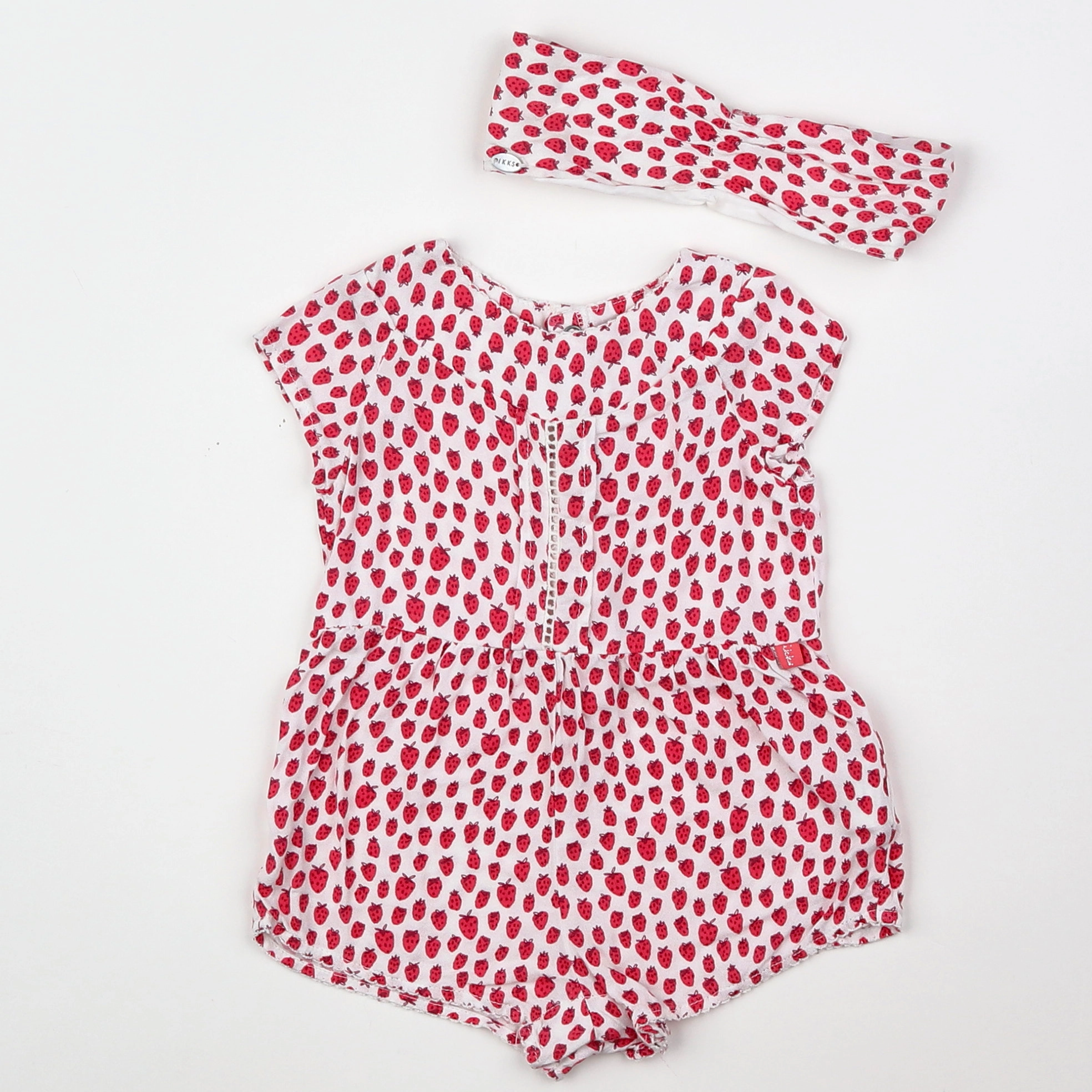 IKKS - combinaison blanc, rose - 6 mois