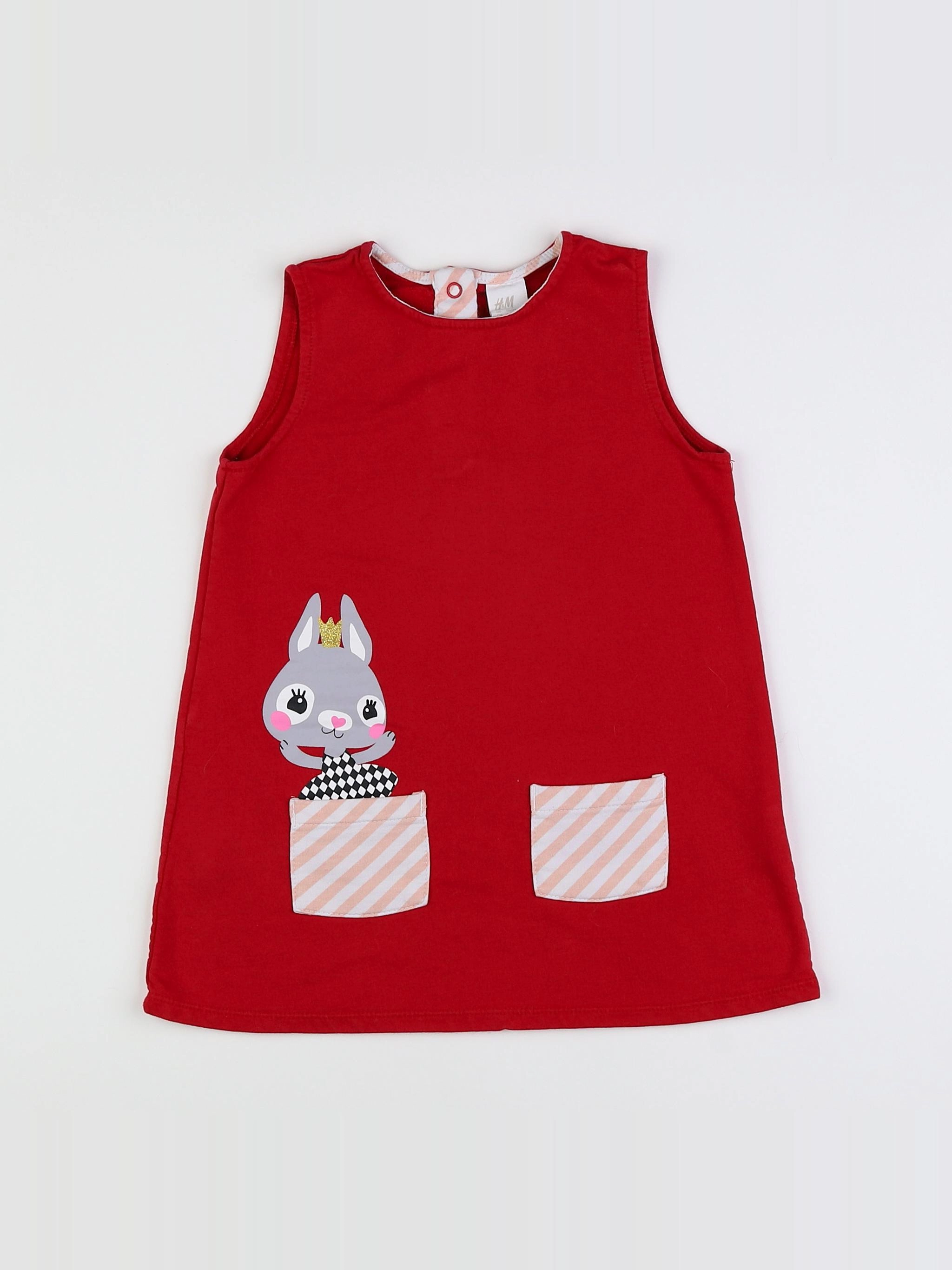 H&M - robe rouge - 18 mois à 2 ans