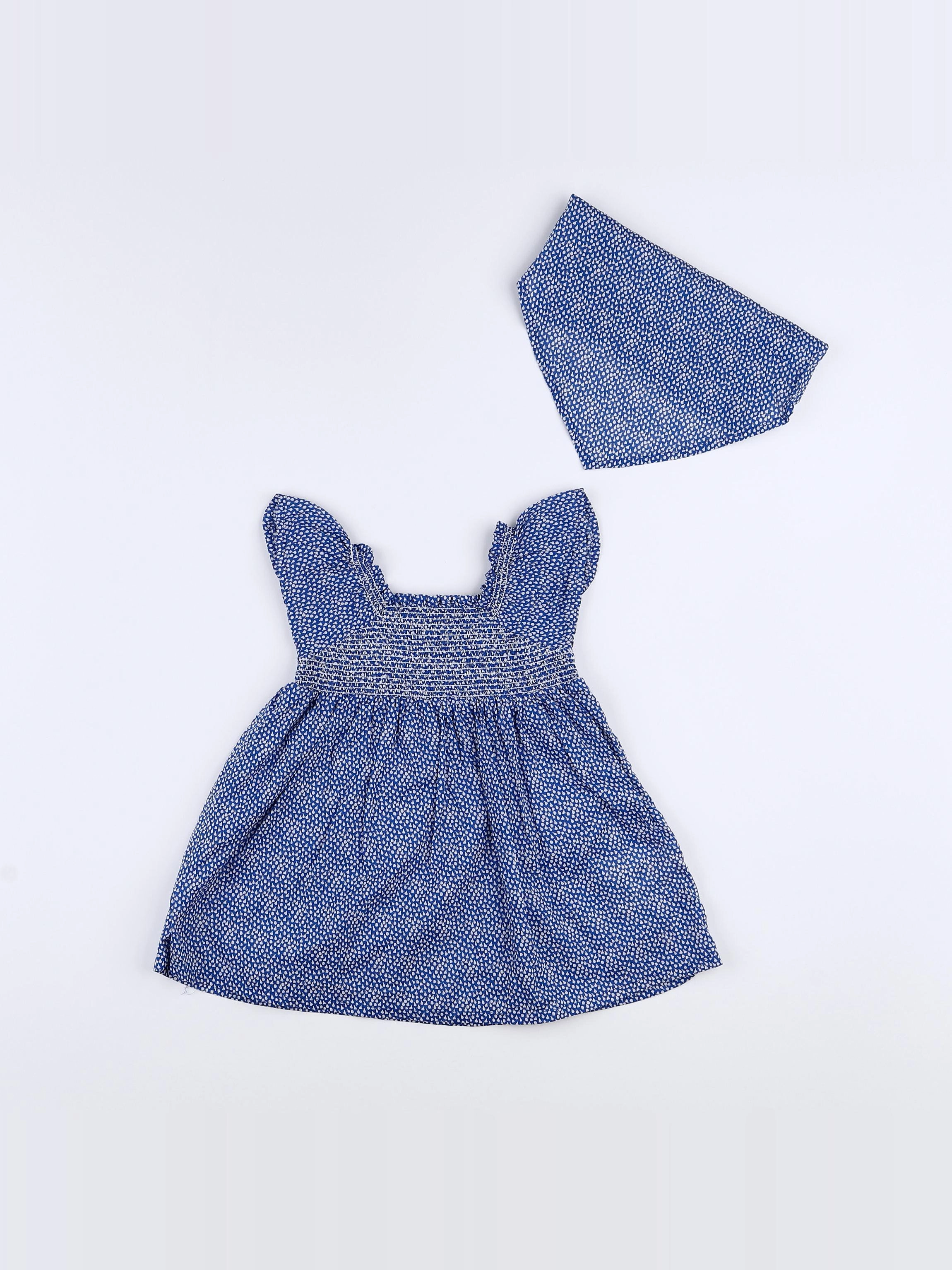 Boutchou - robe bleu - 9 mois