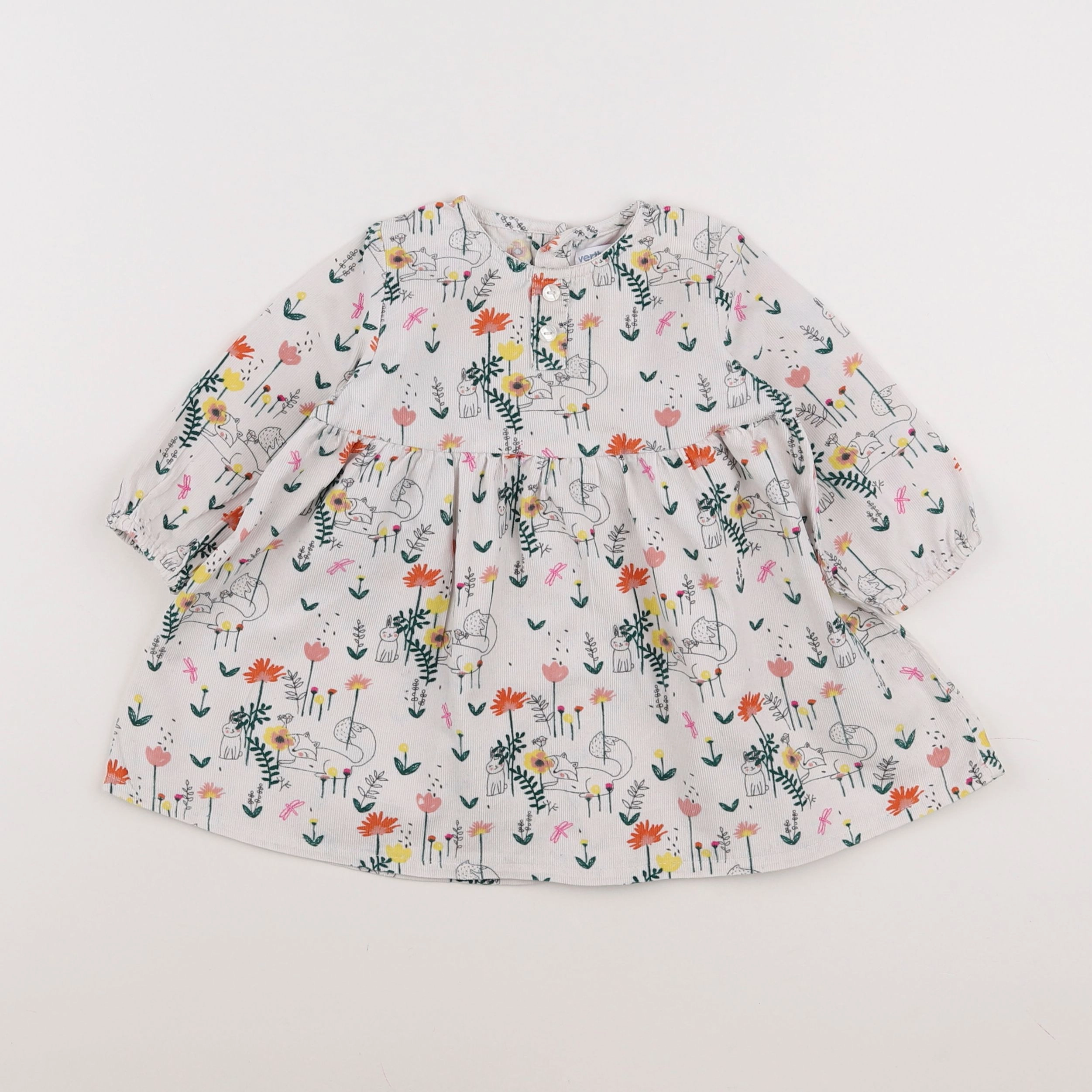 Vertbaudet - robe beige - 12 mois