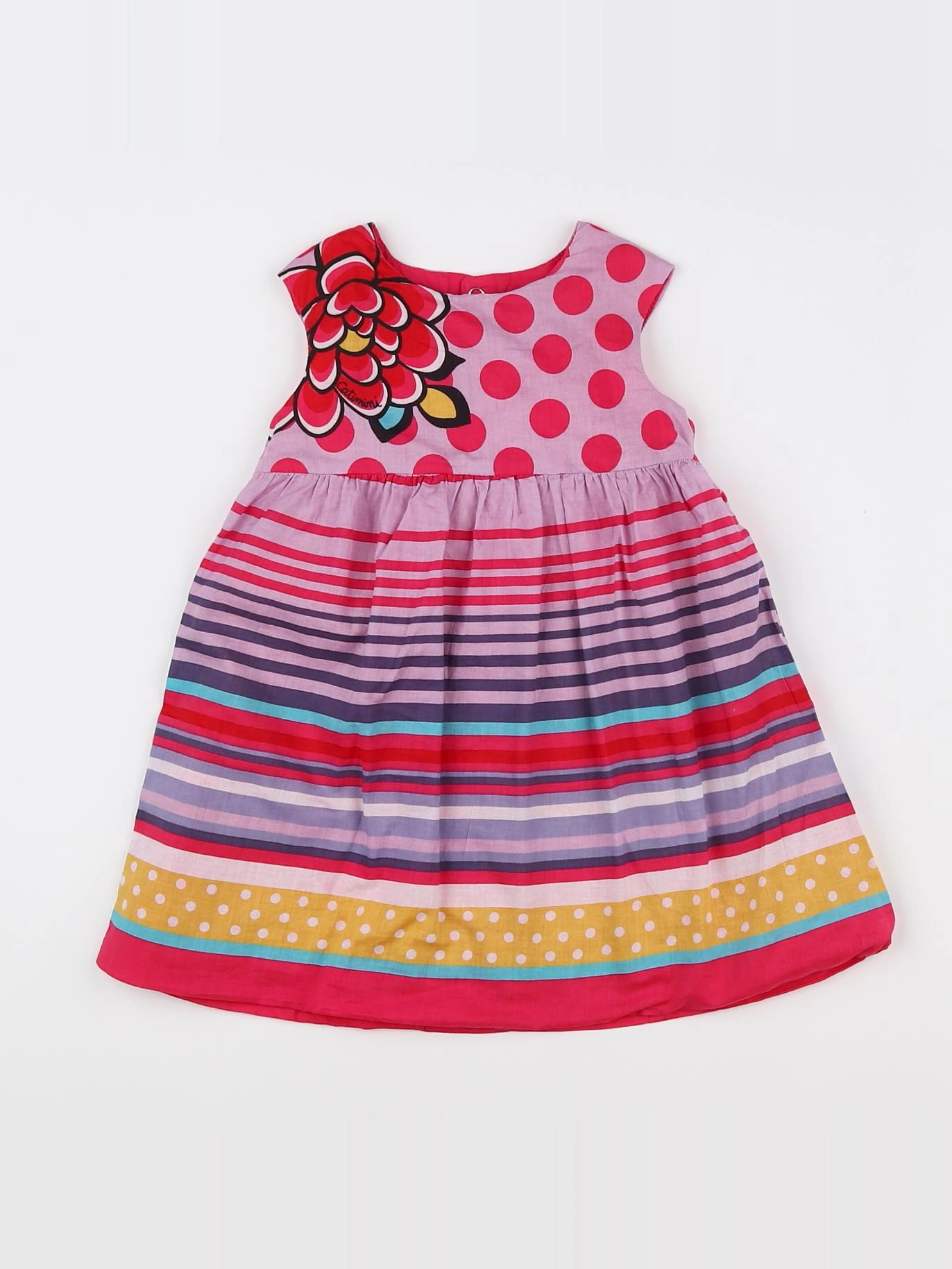 Catimini - robe multicolore - 12 mois
