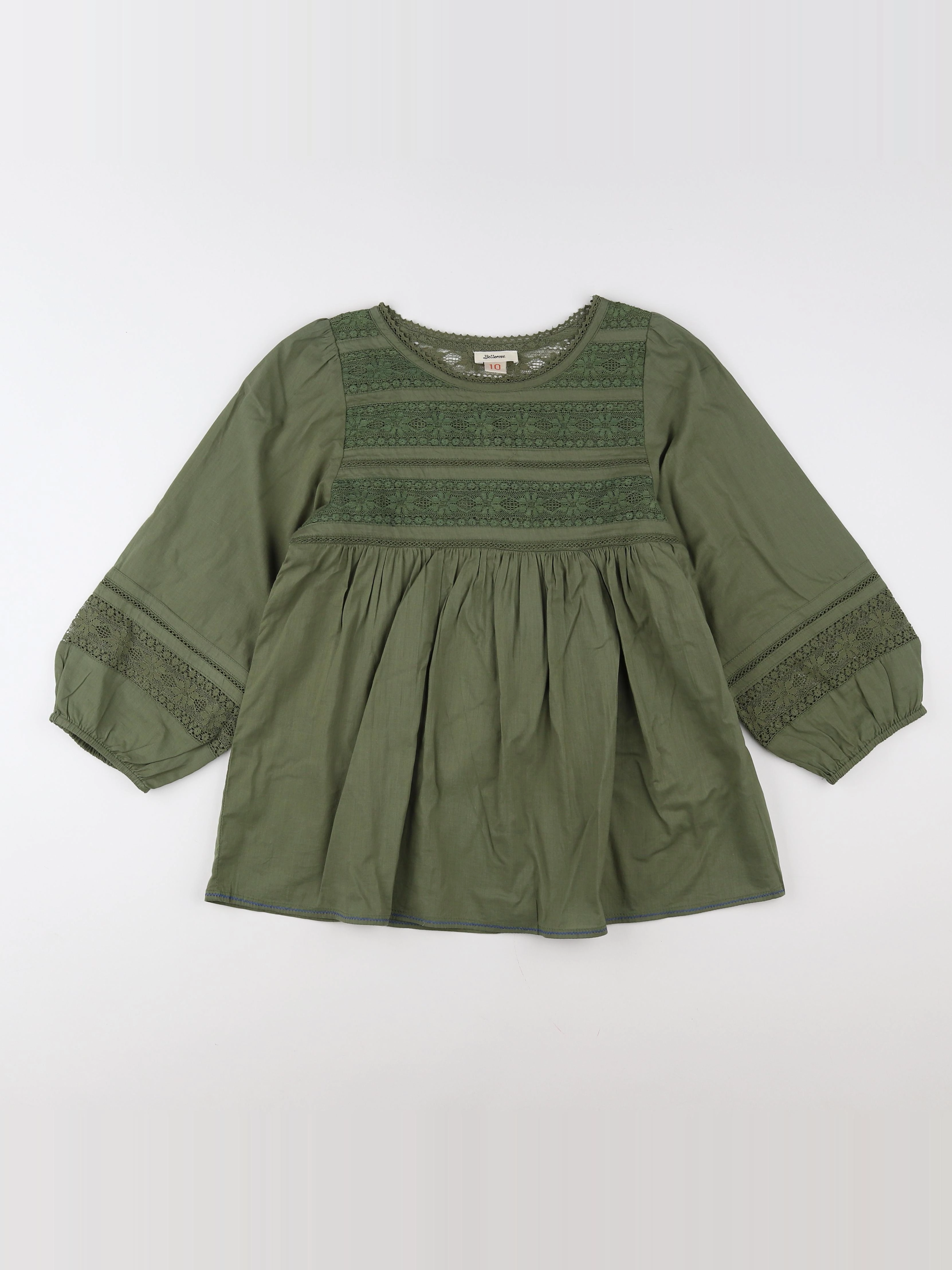Bellerose - blouse vert - 10 ans