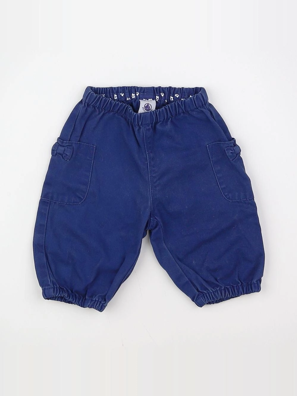 Petit Bateau - pantalon bleu - 3 mois