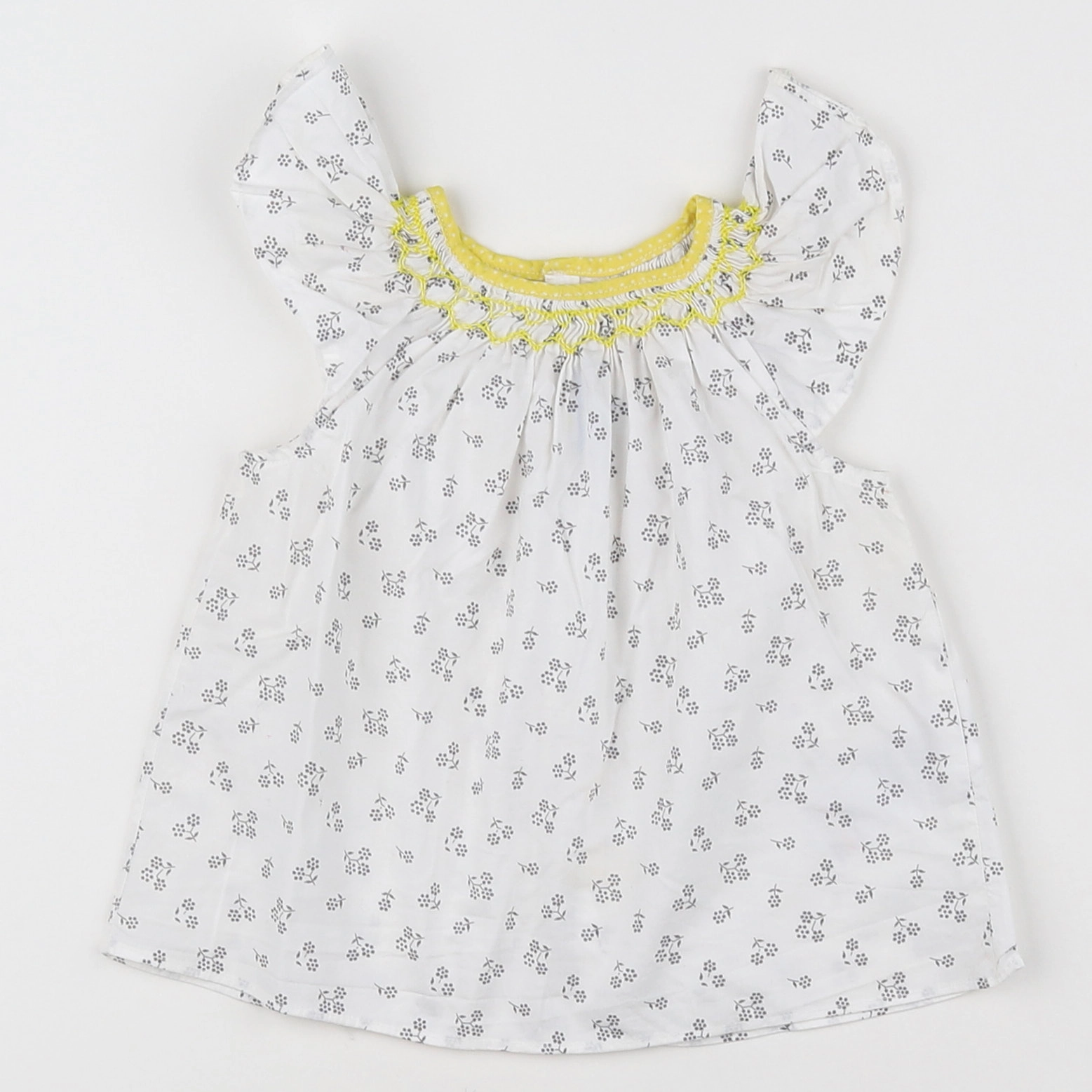 Jacadi - blouse blanc, gris - 12 mois