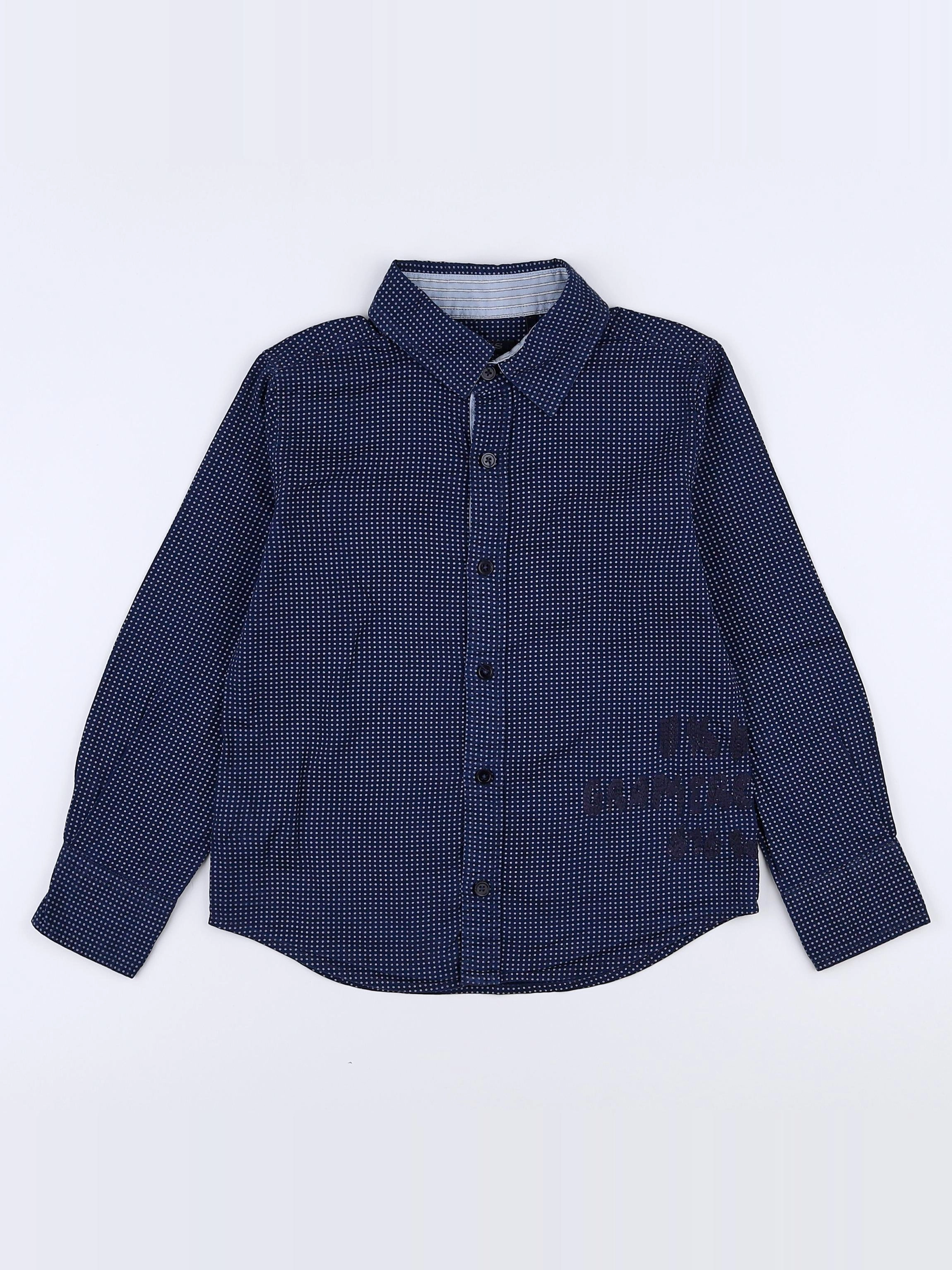 IKKS - chemise bleu, gris - 6 ans