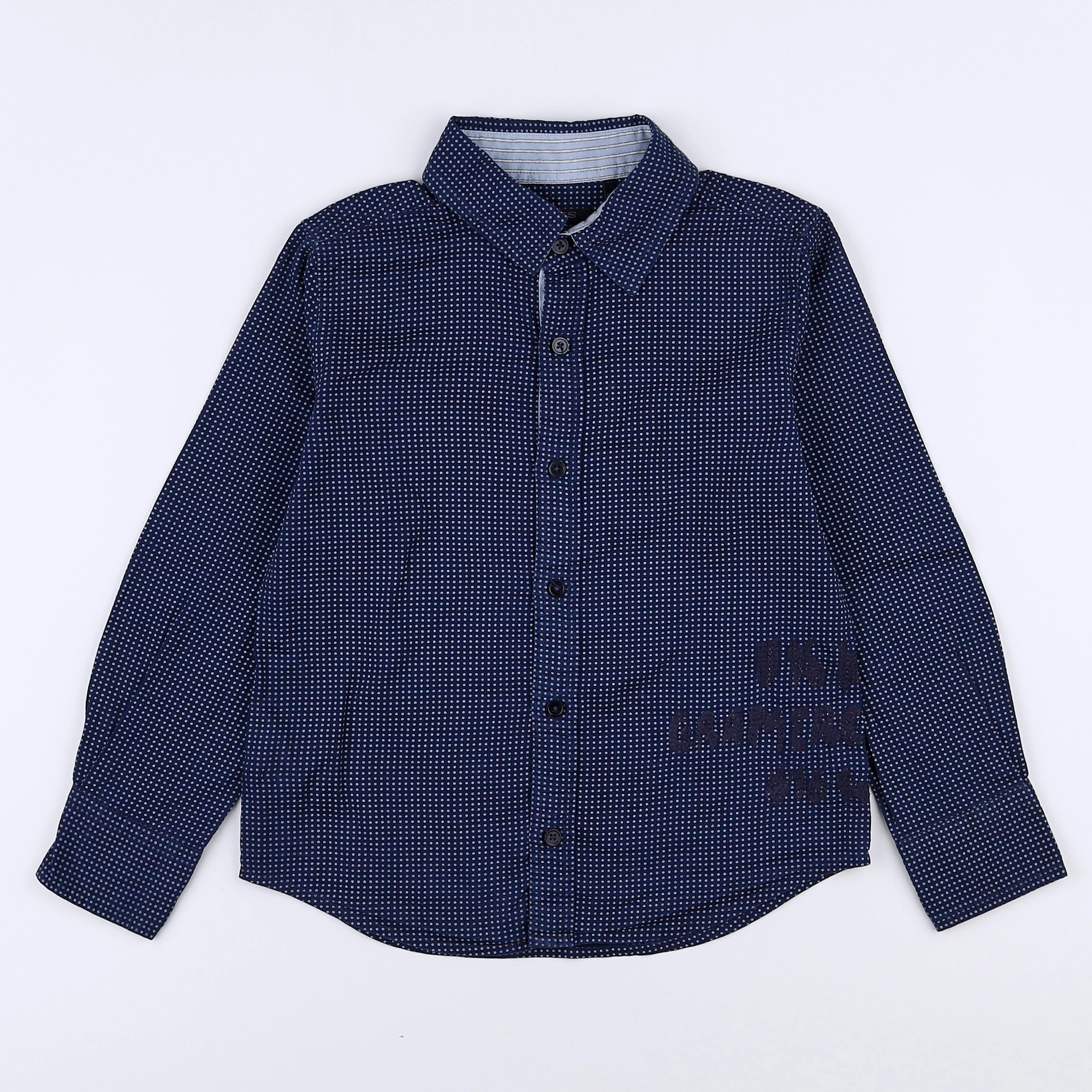 IKKS - chemise bleu, gris - 6 ans