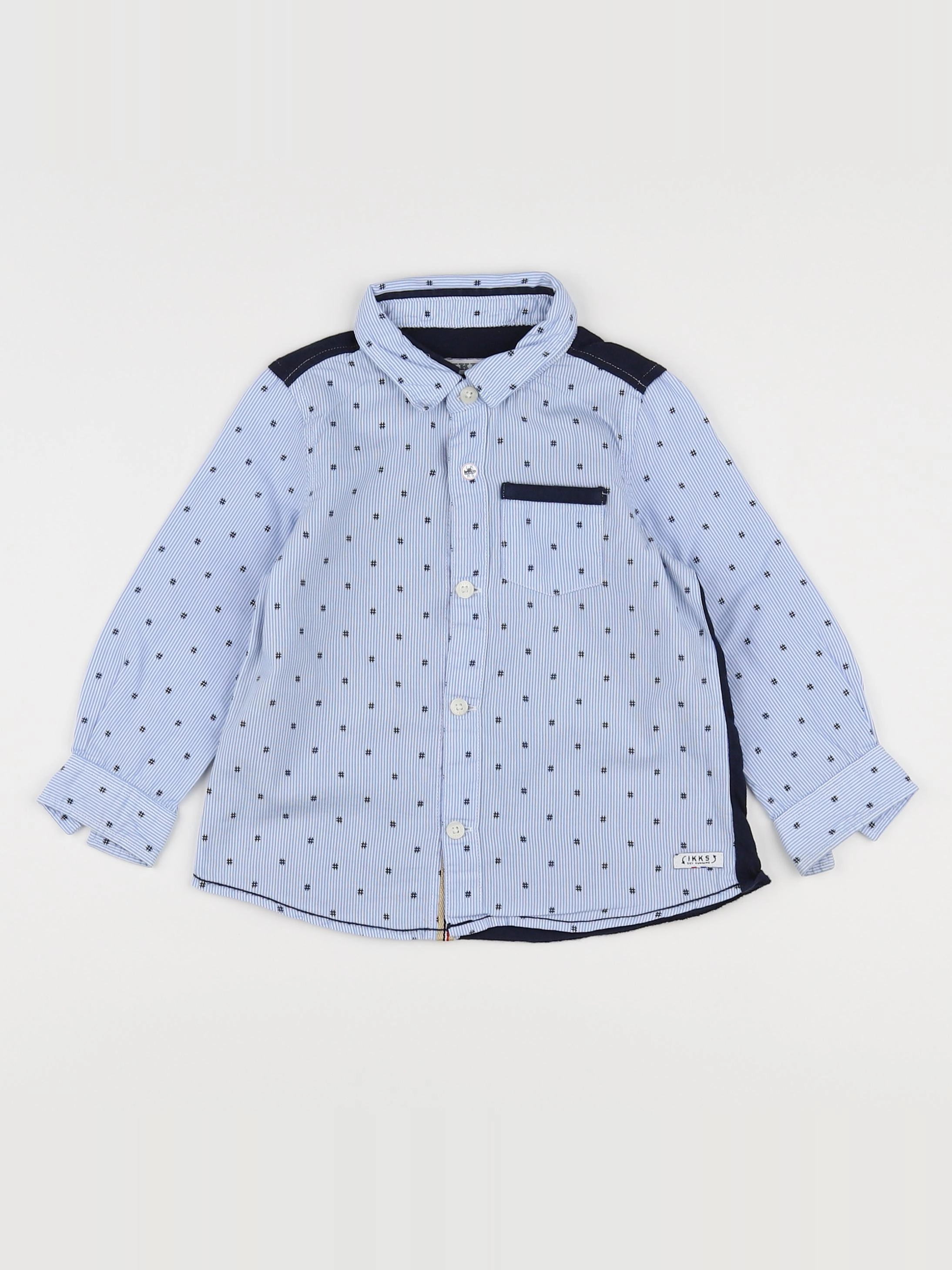 IKKS - chemise bleu - 18 mois