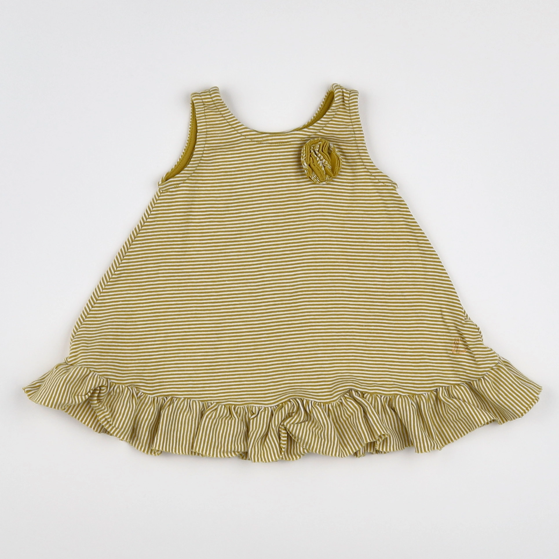 Petit Bateau - robe vert - 3 mois