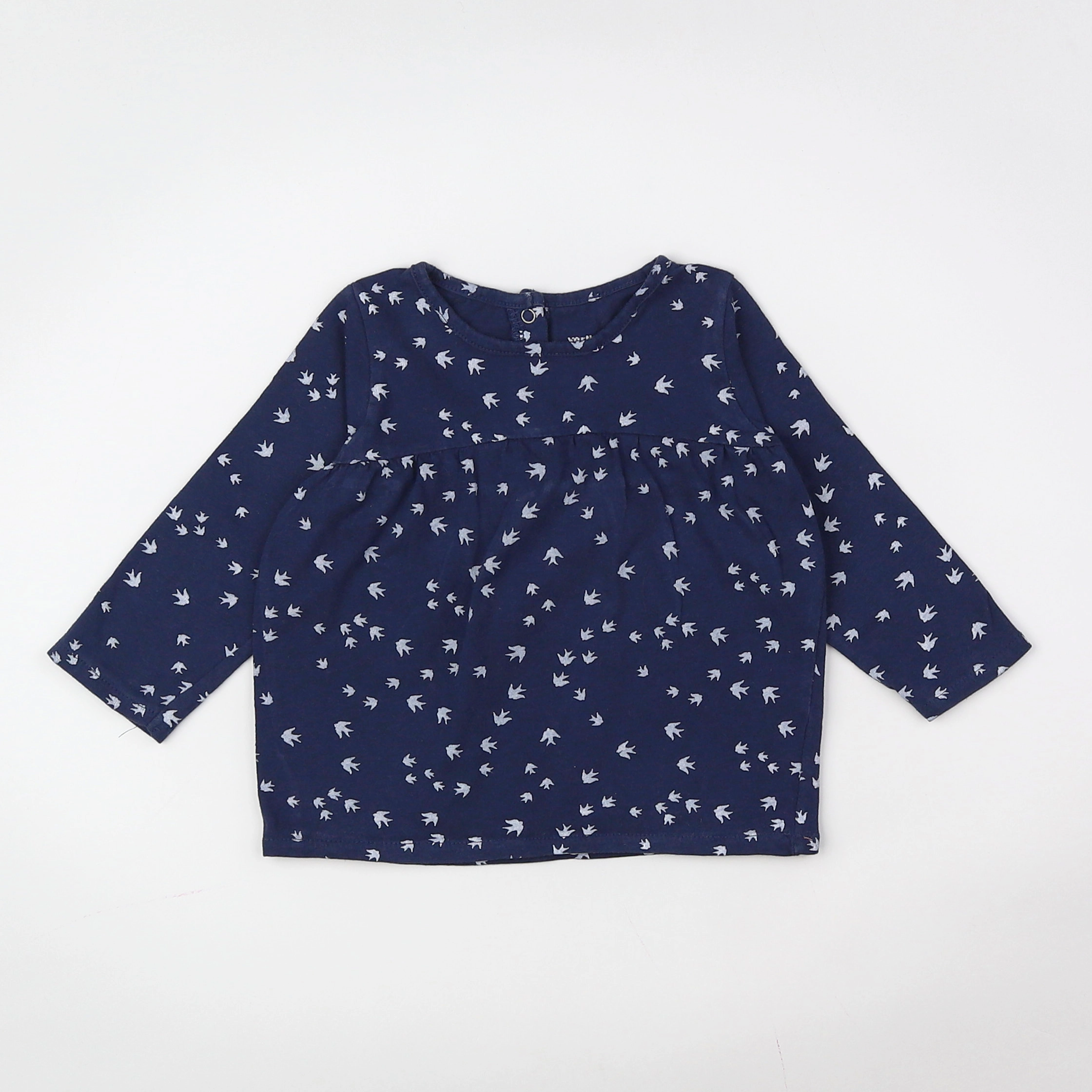 Vertbaudet - tee-shirt bleu - 12 mois