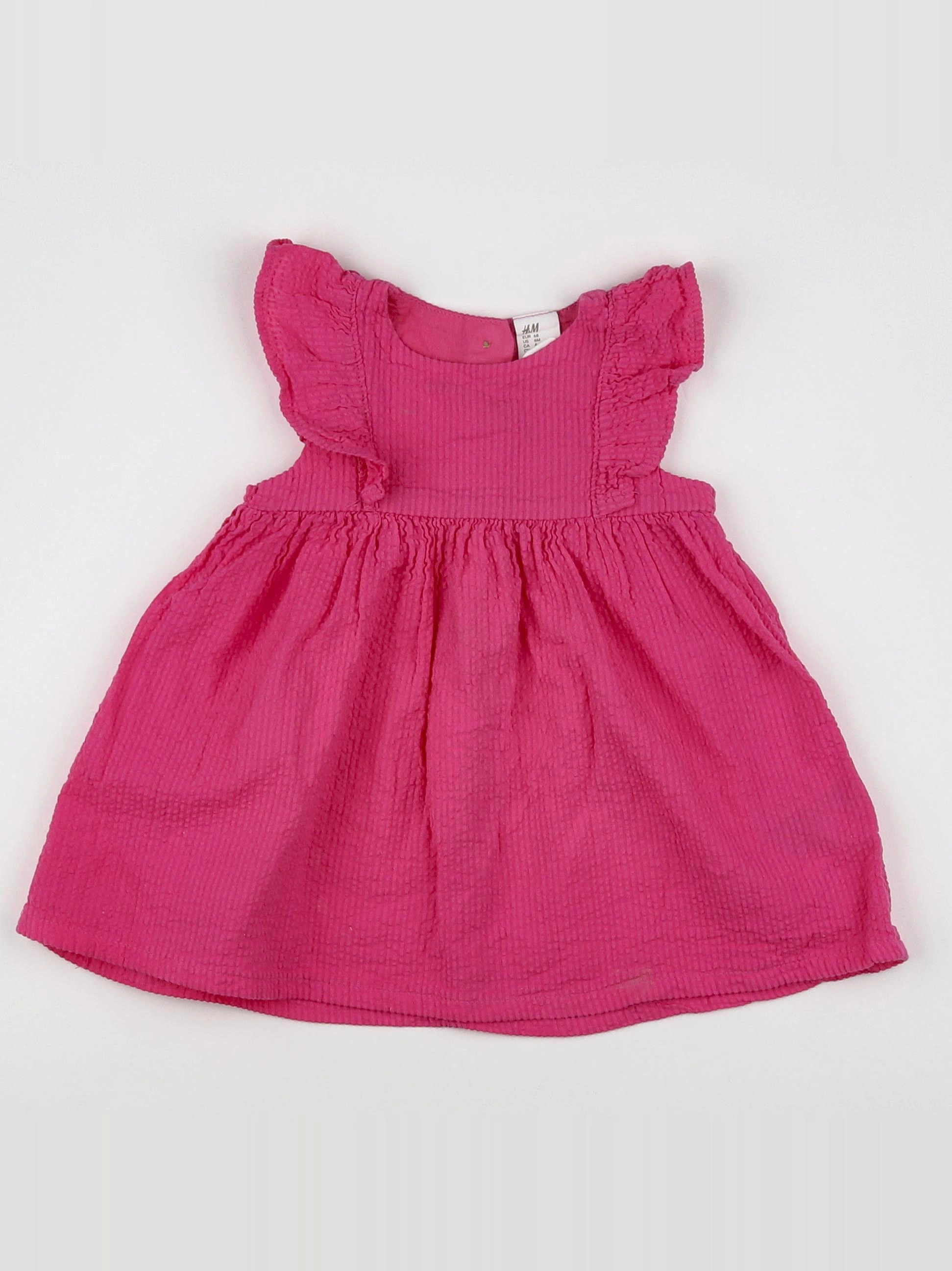 H&M - robe rose - 4/6 mois