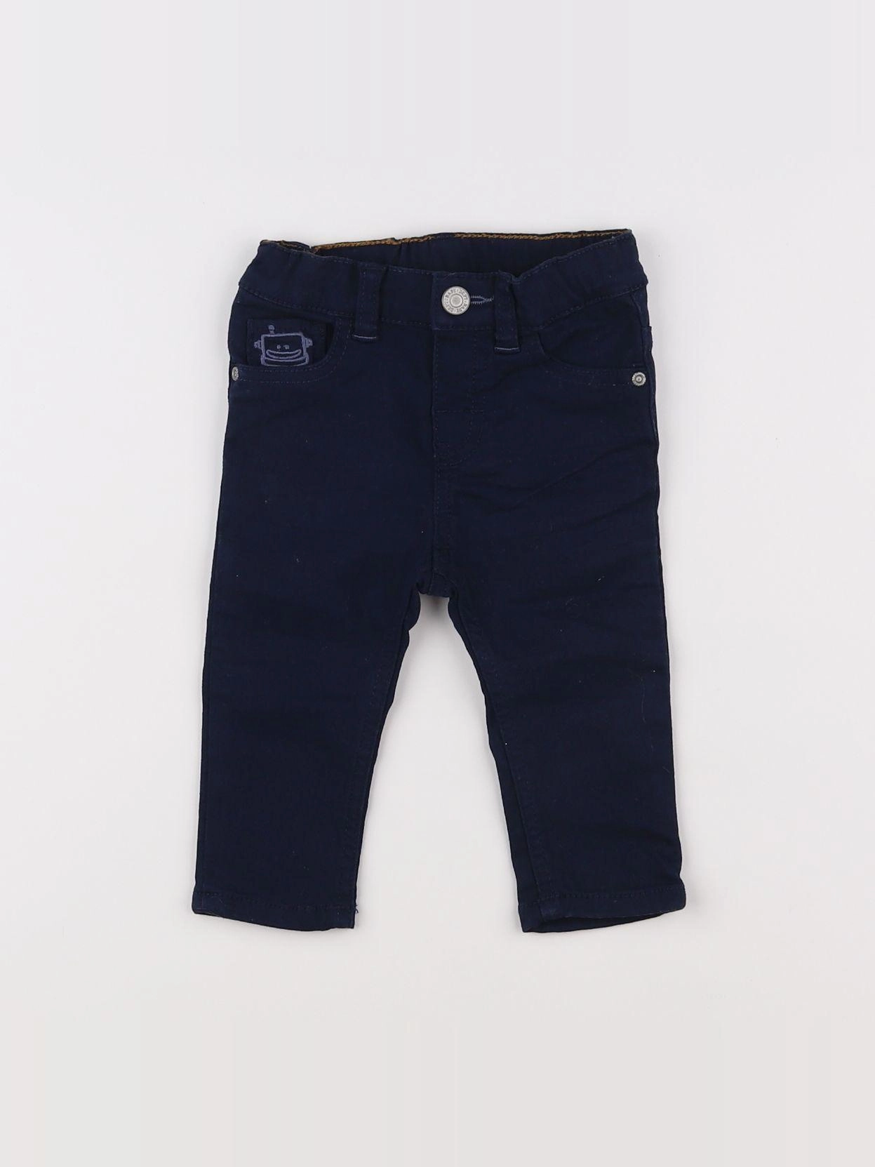 H&M - pantalon bleu - 3/6 mois