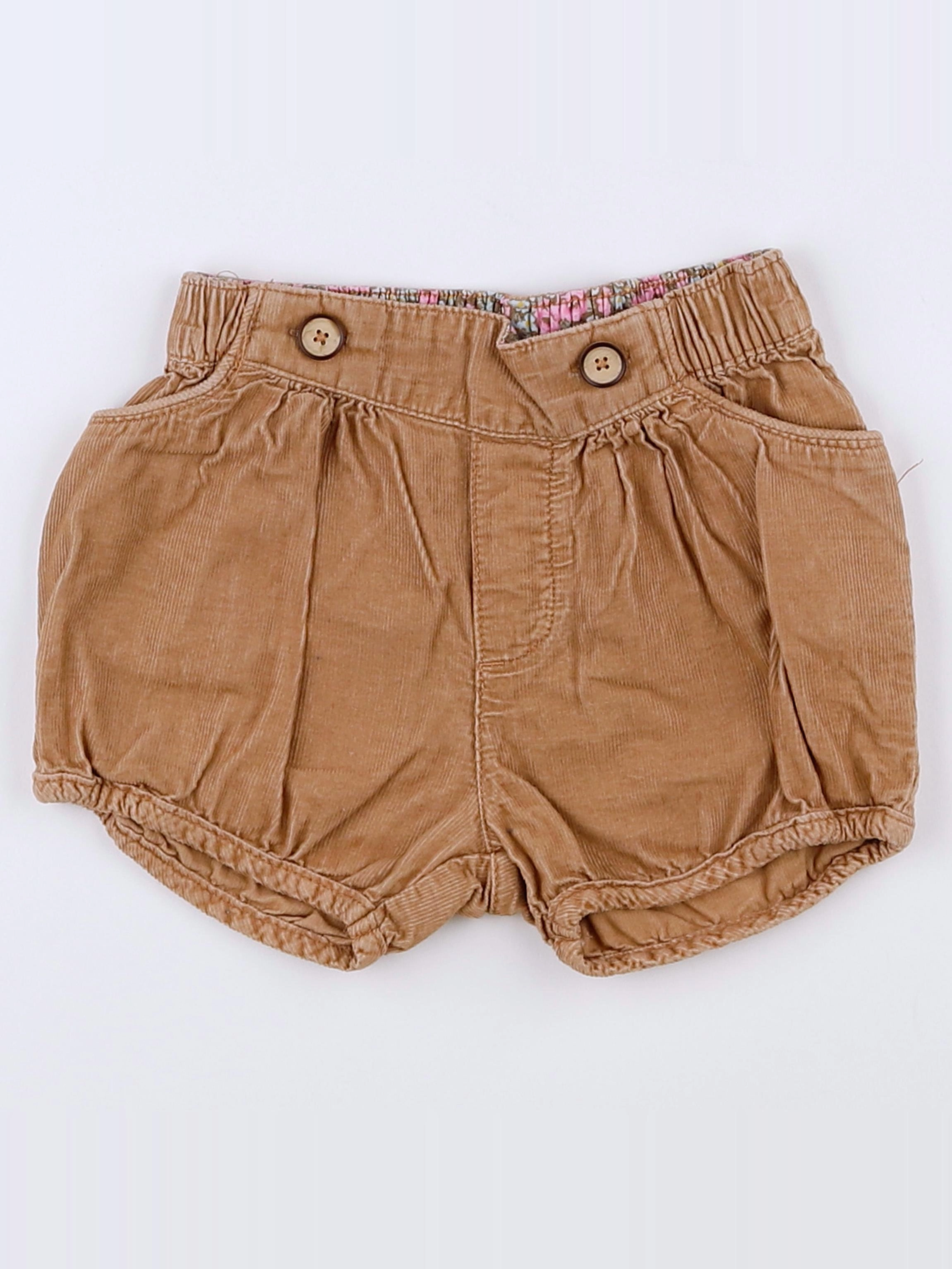 H&M - short marron - 9/12 mois