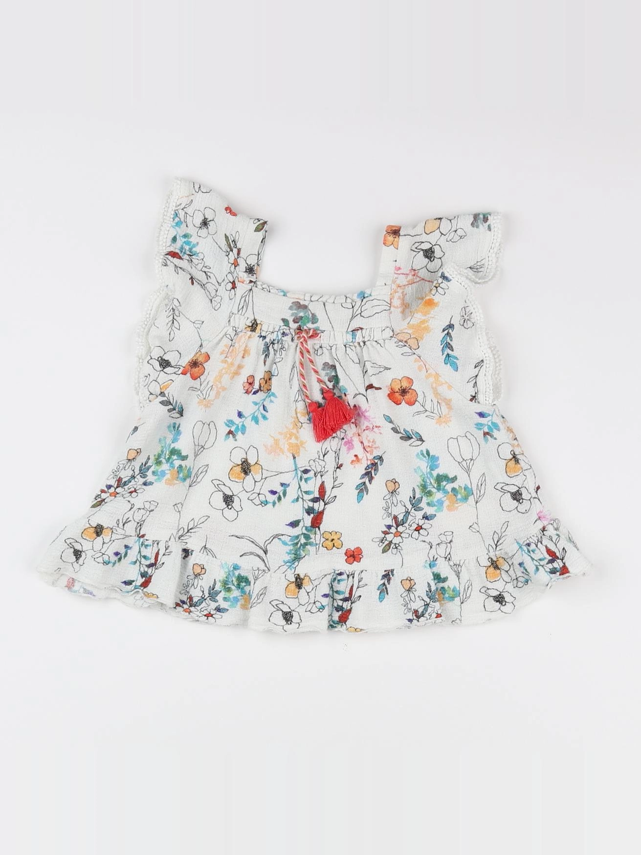Zara - blouse gris, multicolore - 6/9 mois