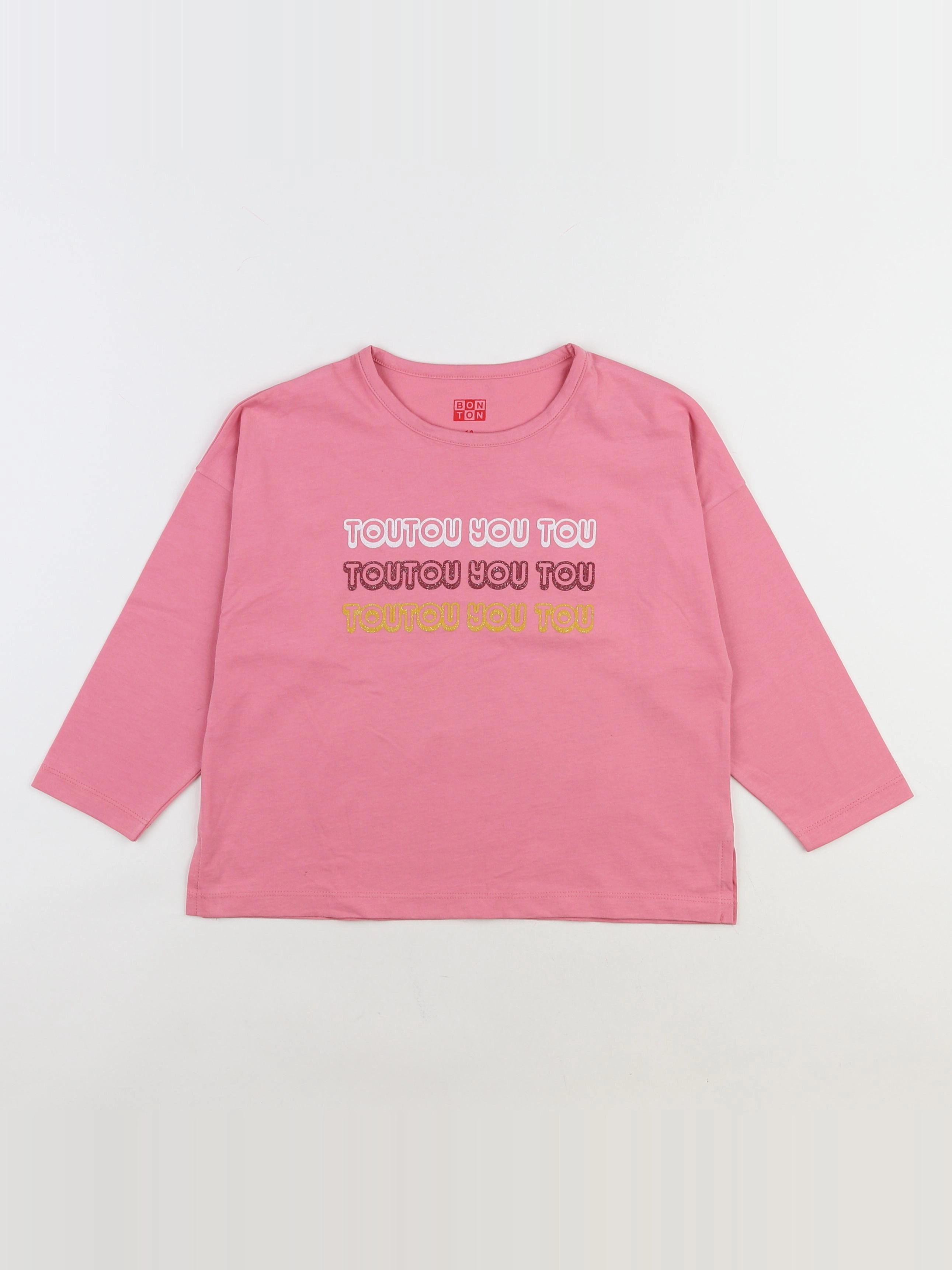 Bonton - tee-shirt rose - 6 ans